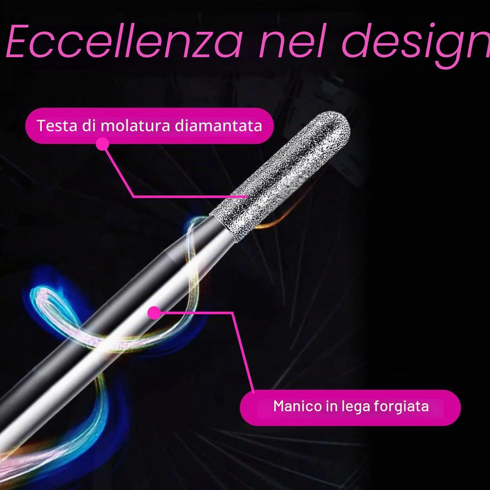 Punte Fresa Unghie per Fresa Manicure Elettrica 3/32, Ricambi Rimozione Gel, Strumenti Manicure