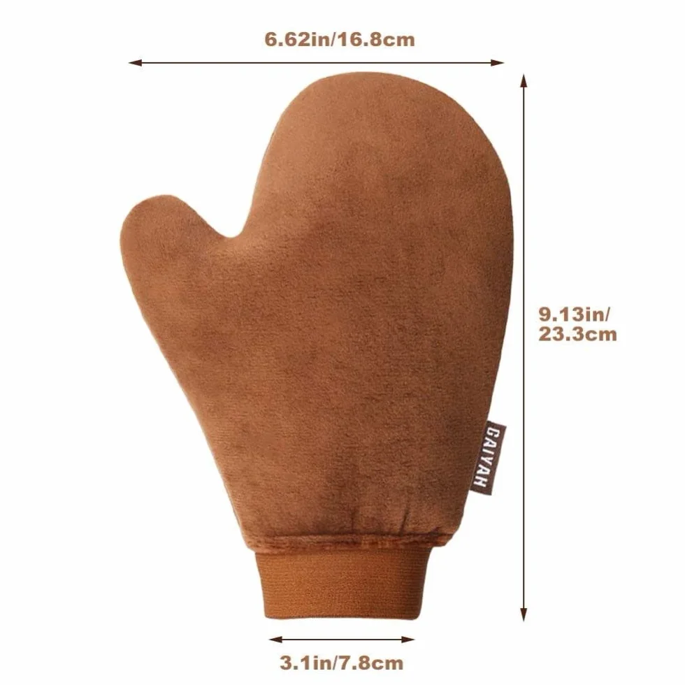 GAIYAH Applicatore Guanto Autoabbronzante - Aggiornamento Guanto da Abbronzatura Senza Sole, Self Tanning Mitt, Applicatore Abbronzatura, Autoabbronzante Guanti, Con Guanto Esfoliante e Face Mitt