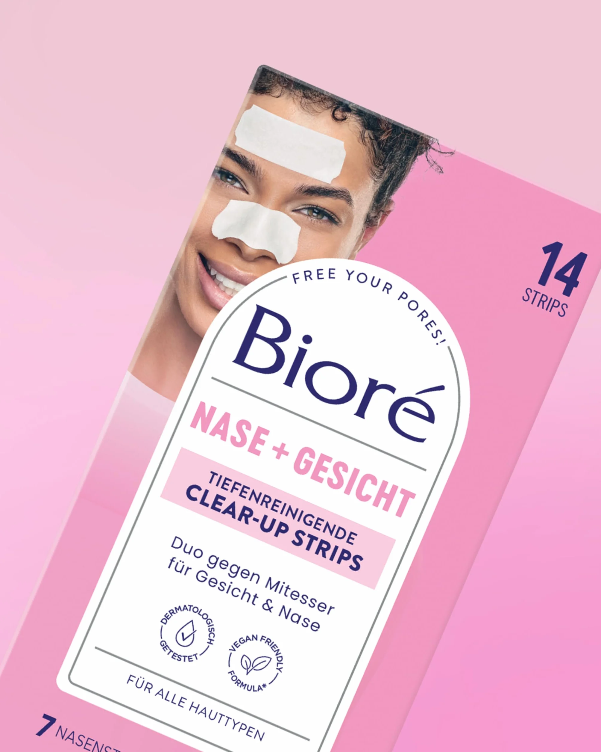 Bioré, Strisce adesive Clear Up, cerotti per il viso e per il naso – Pulizia profonda, con estratto di Witch Hazel (Hamamelis Virginiana)