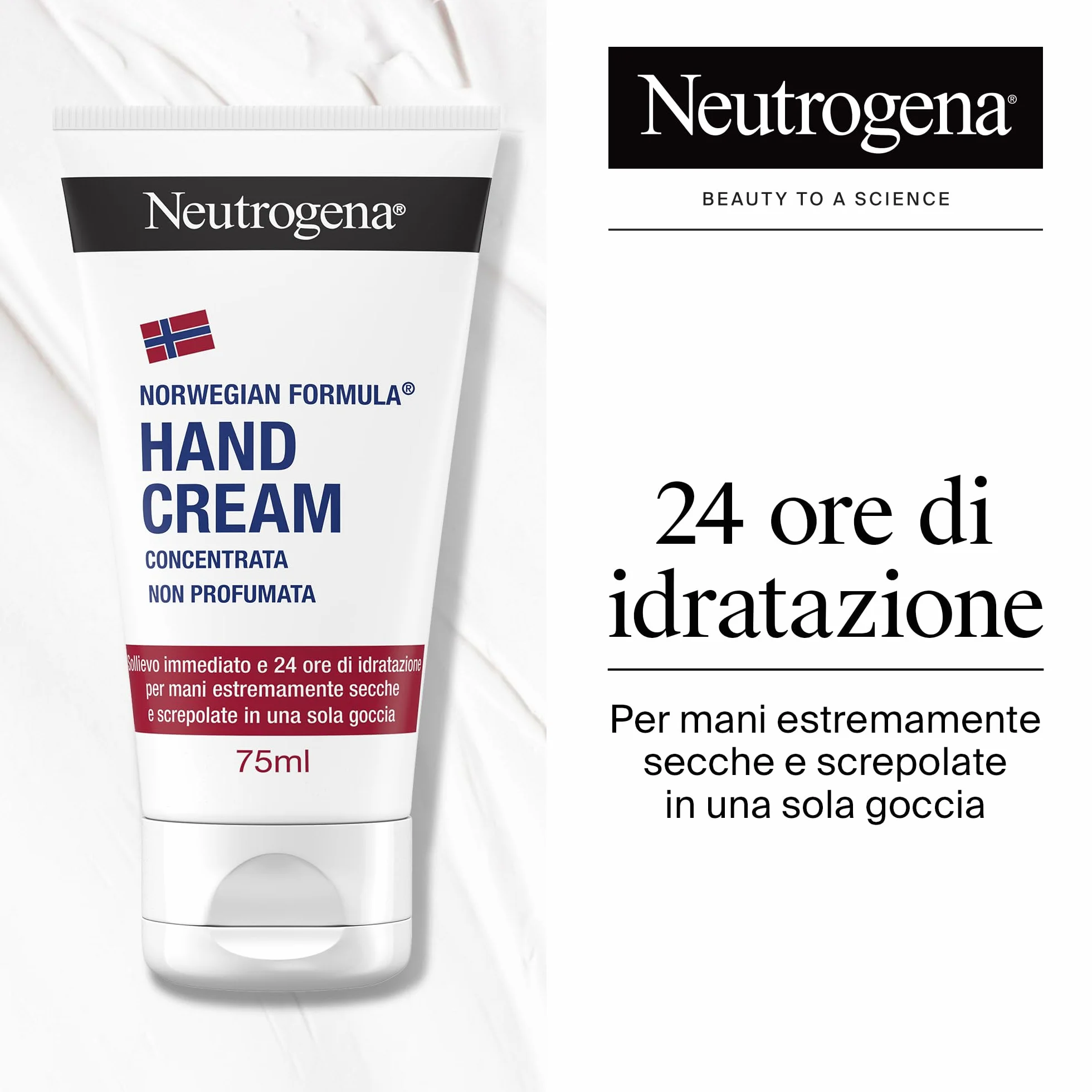 Neutrogena Crema Mani Concentrata Non Profumata 75 ml Glicerina Vitamina E