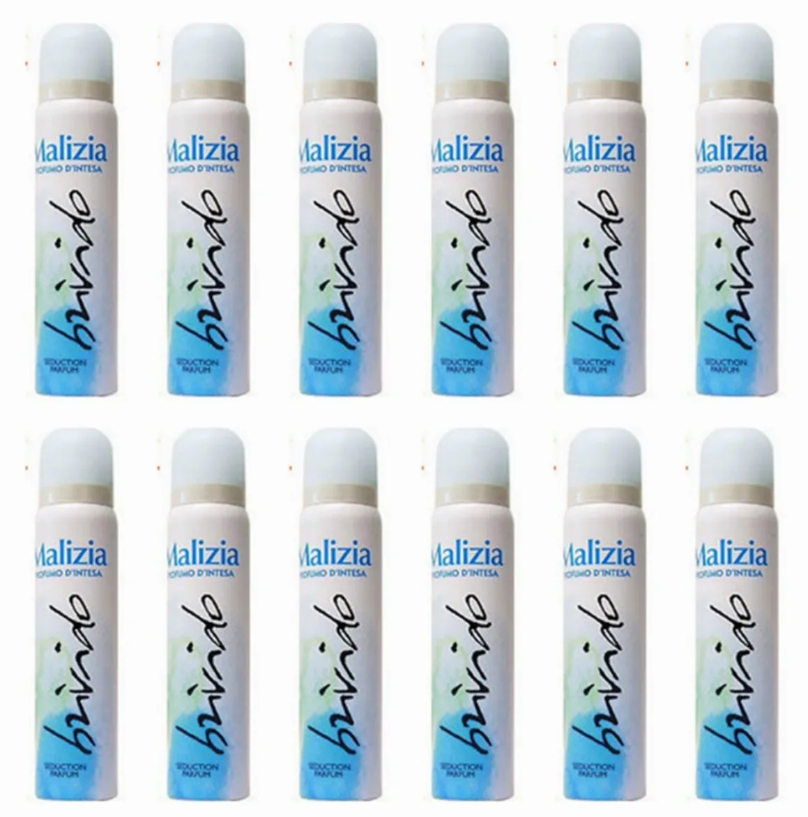 MALIZIA Set 12 Deodorante Donna Brivido 100 Ml. Spray Cura Del Corpo