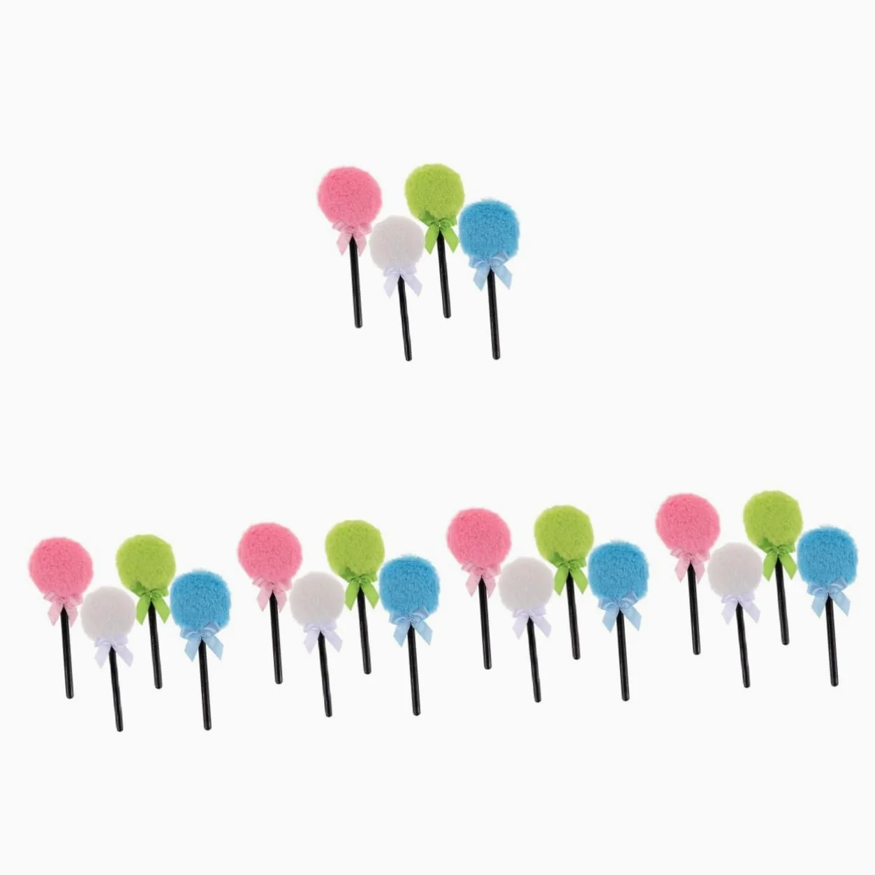 FOMIYES 20 Pz Soffio per il trucco Fairy Stick soffio di polvere secca impostazione piumino da cipria per polvere per viaggi piumino da cipria con fiocco soffio di cipria sciolto
