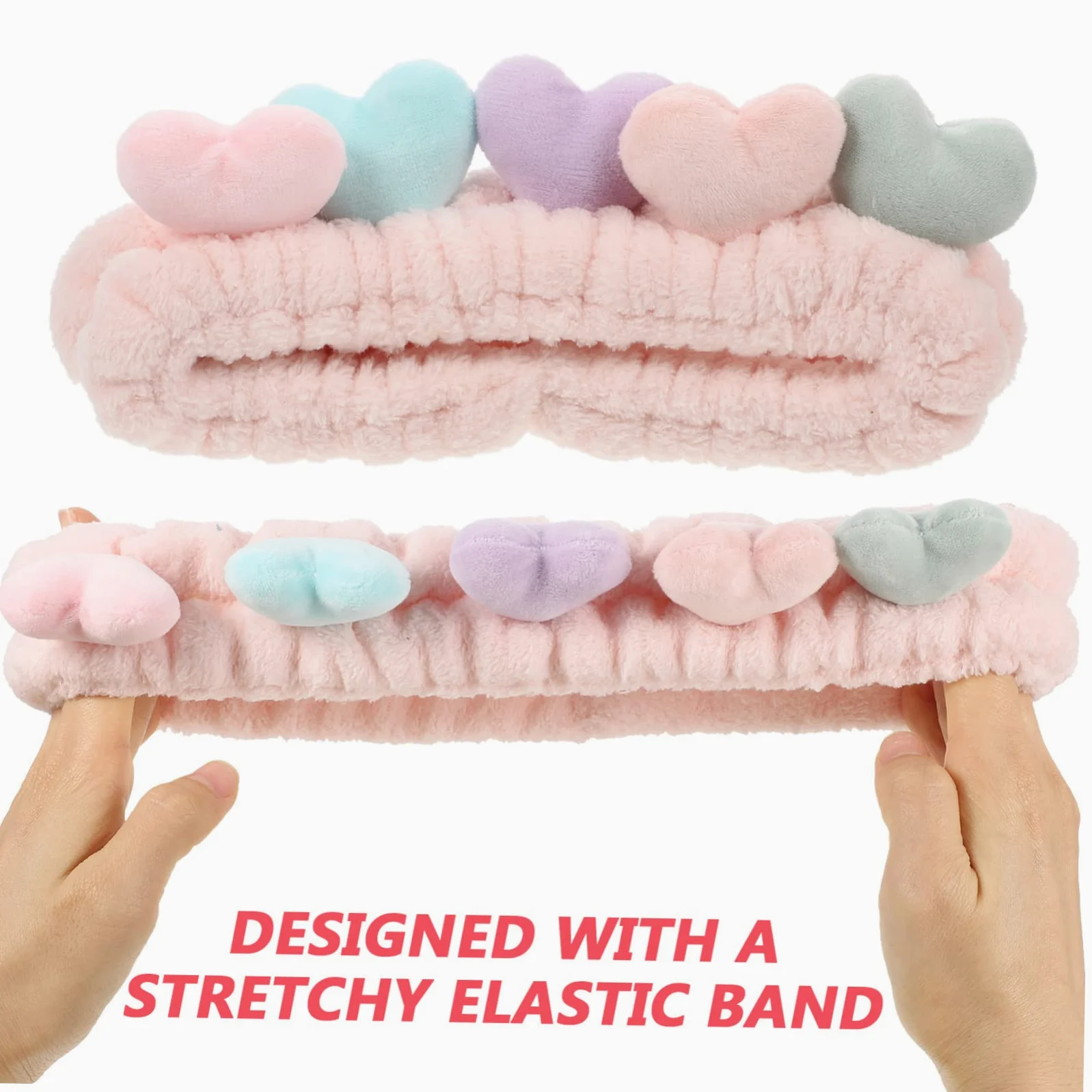 MAGICLULU 6 Pcs Del Cuore Trucco Dei Make Up Fasce Dei Hairband Elastica Elastici Dei Per La Testa Dei Per Le Donne