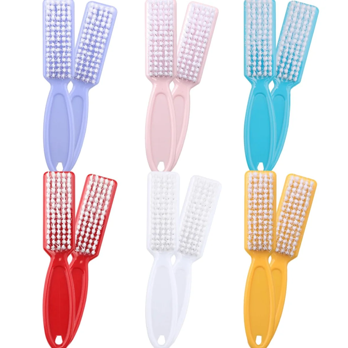 Alipis Set 24 Pezzi Spazzole per Unghie Mani in Plastico Manico Antiscivolo, Facili da Tenere, per Pulizia Manicure in Bagno e Lavandini Colore Casuale