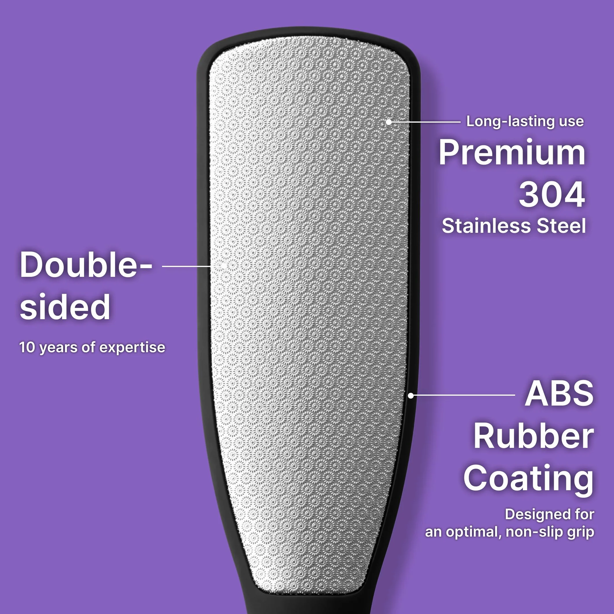 BAREN Magic Pedicure File Scrubber Callus Remover in acciaio inox con ammorbidente per la pelle (doppio lato scrubber)