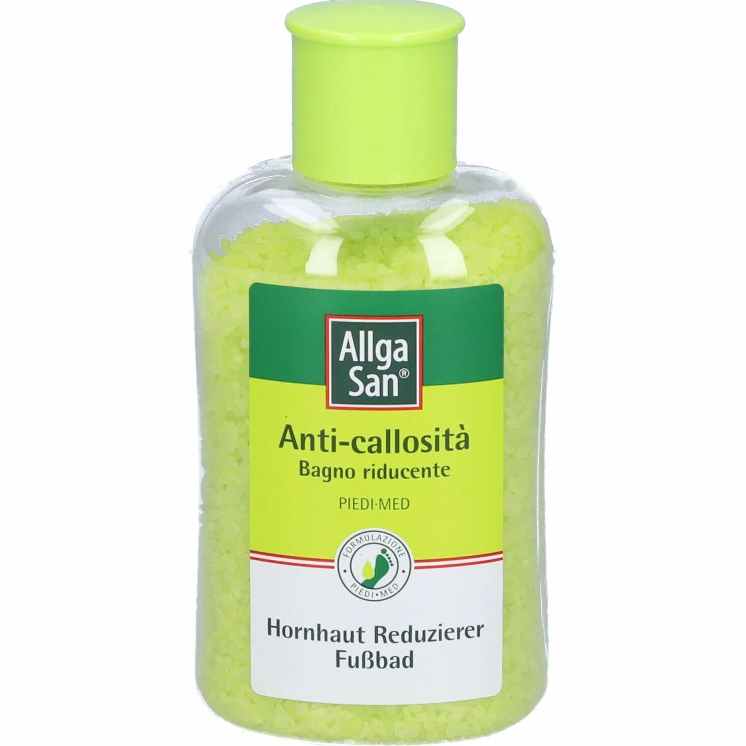 Allga San Bagno Riducente Anti Callosità Sali per Pediluvio Piedi Calli Duroni Talloni Screpolati 350g Olio di Pino Mugo