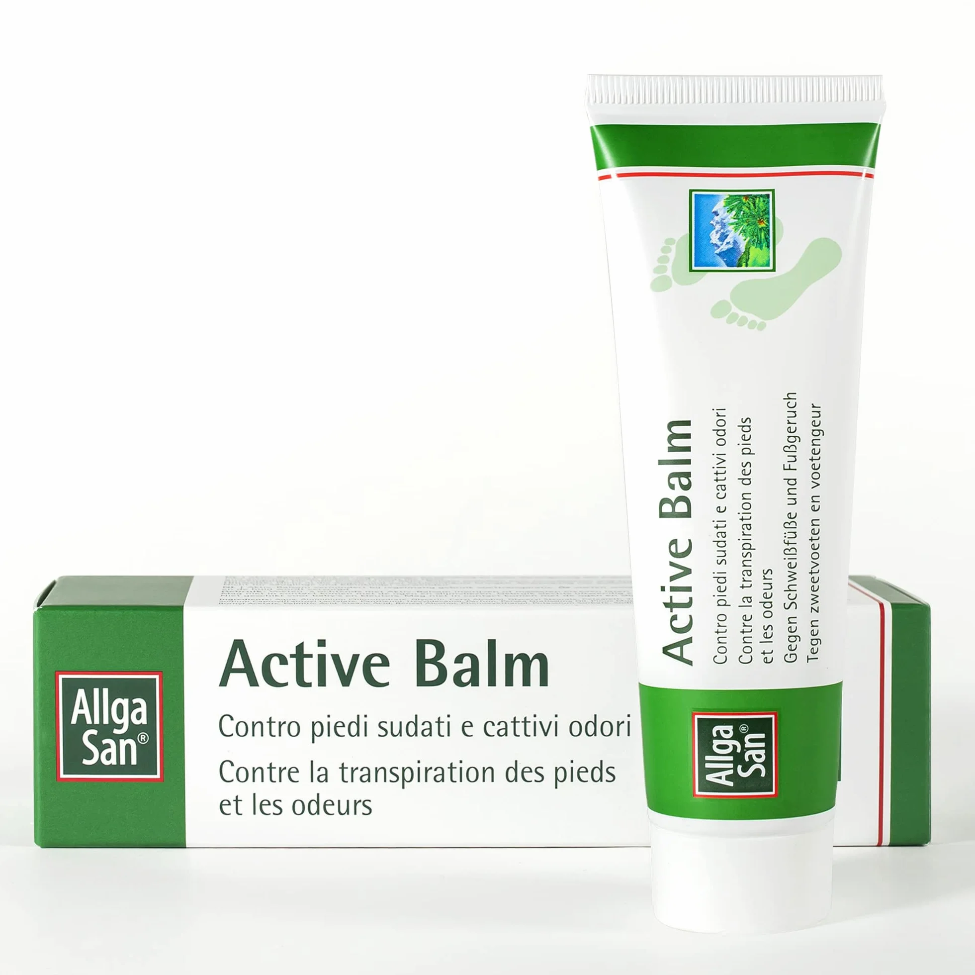 Allga San Activ Balm Crema Piedi Antiodore 50 ml Deodorante Piedi Antiodore Balsamo Uso Quotidiano