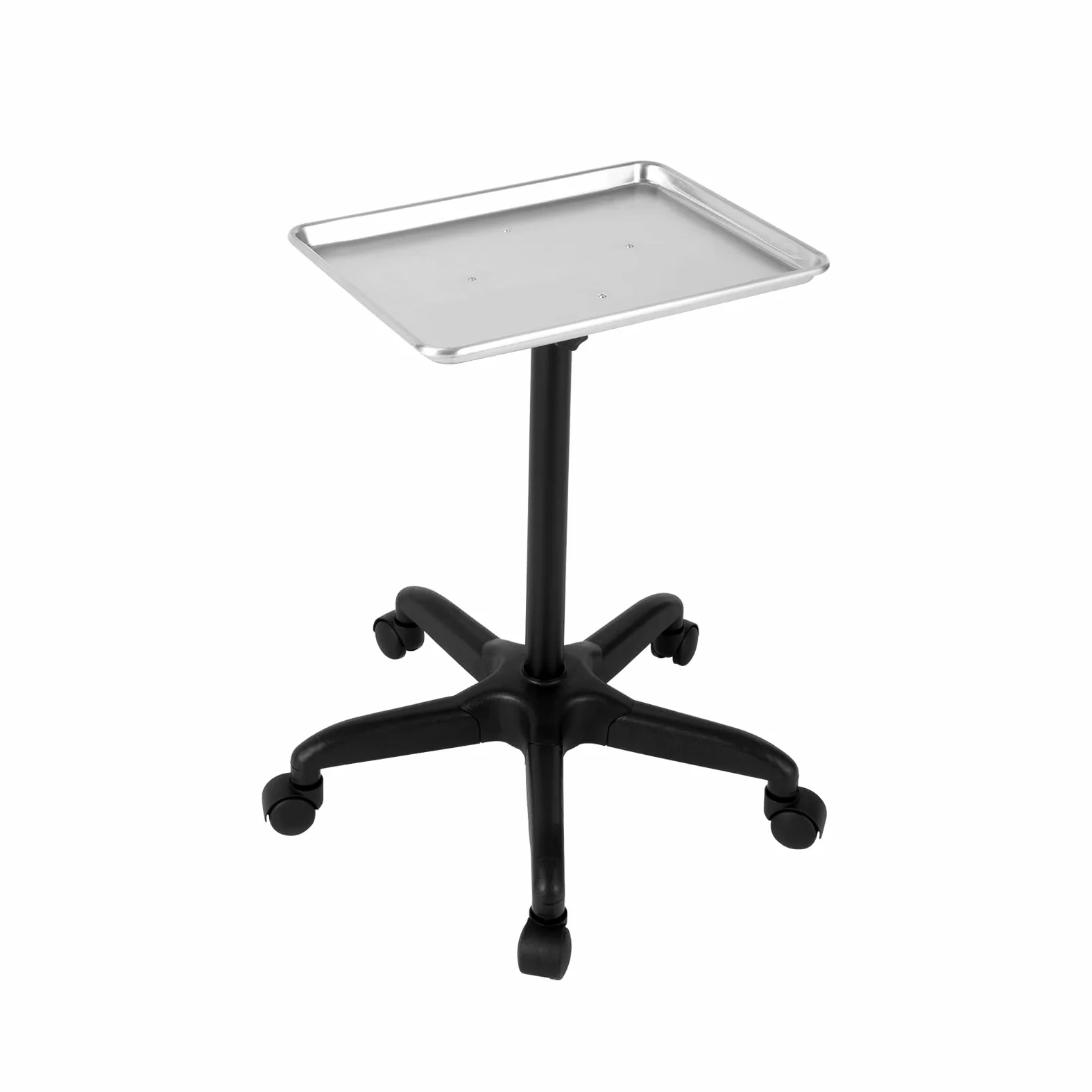 Carrello per Parrucchiere Altezza Regolabile 45 × 33 × 70 cm Argento (Senza ripiano) per Parrucchieri e Negozi di Animali Attrezzo Stabile con Contenitore Mobile