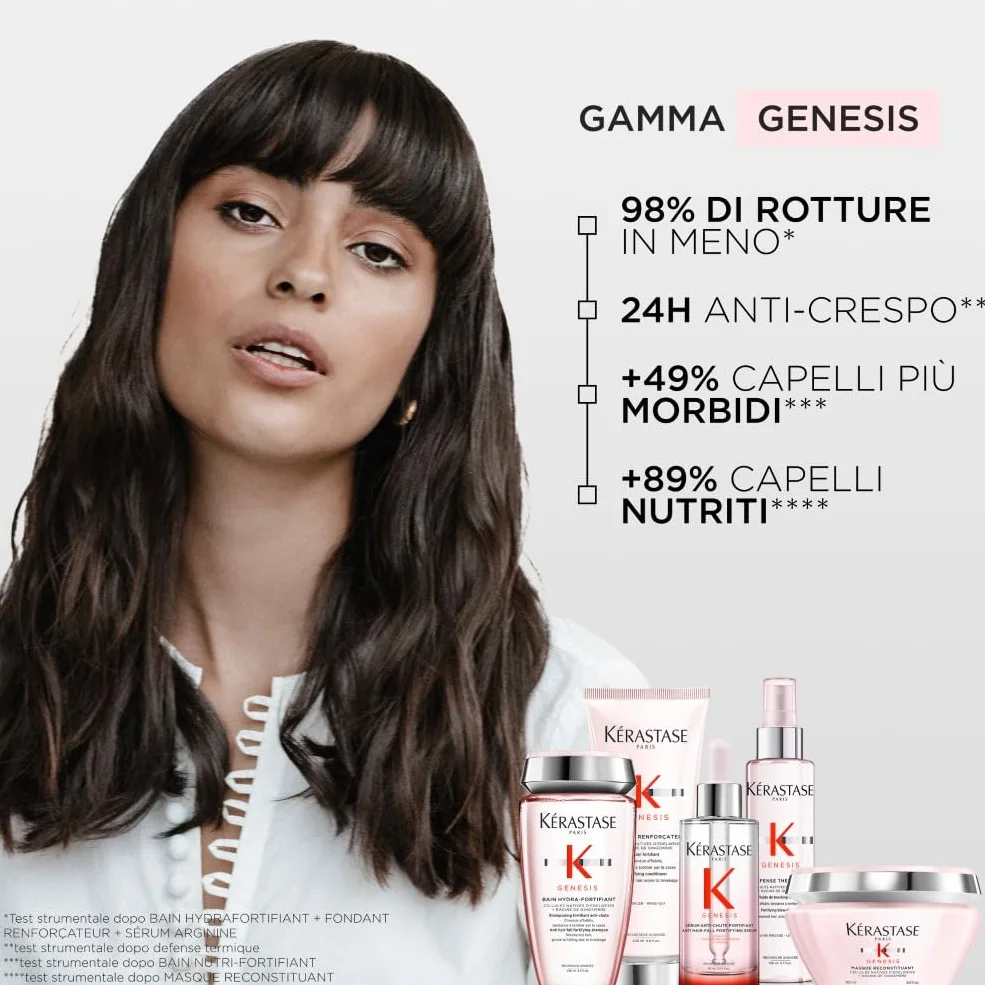 Kérastase Genesis Siero Fortificante Anti-Caduta Trattamento Senza Risciacquo Capelli Fini Indeboliti