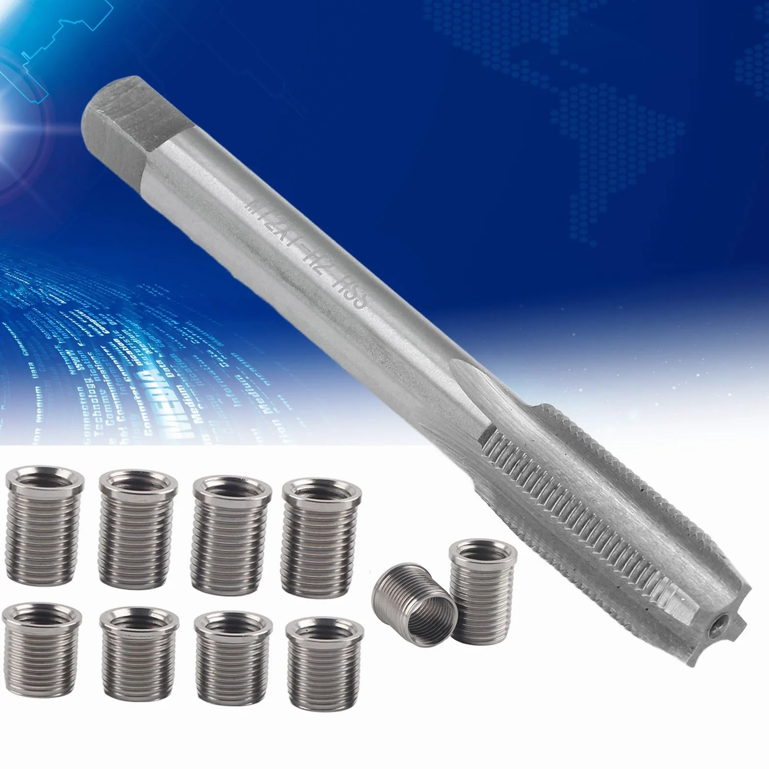 Strumento Riparazione Filettatura Candela M10X1.0 M12X1.0 Inserti Rubinetti Metallo Auto Hardware Universale
