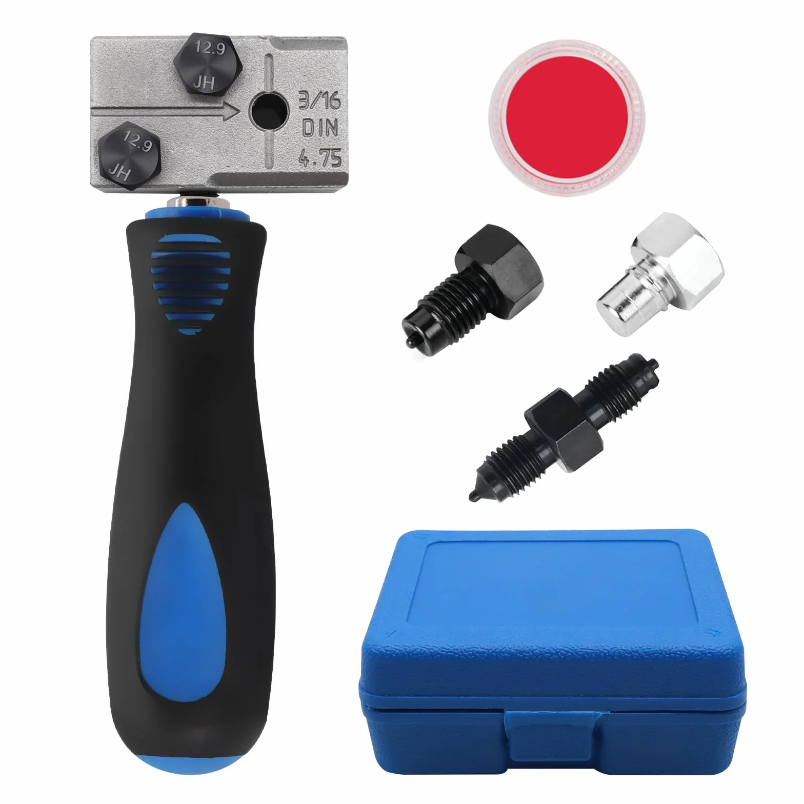 Set di utensili per bordatura doppia tubi freni 3/16" - Attrezzo bordatura DIN per tubi rame, nichel, acciaio