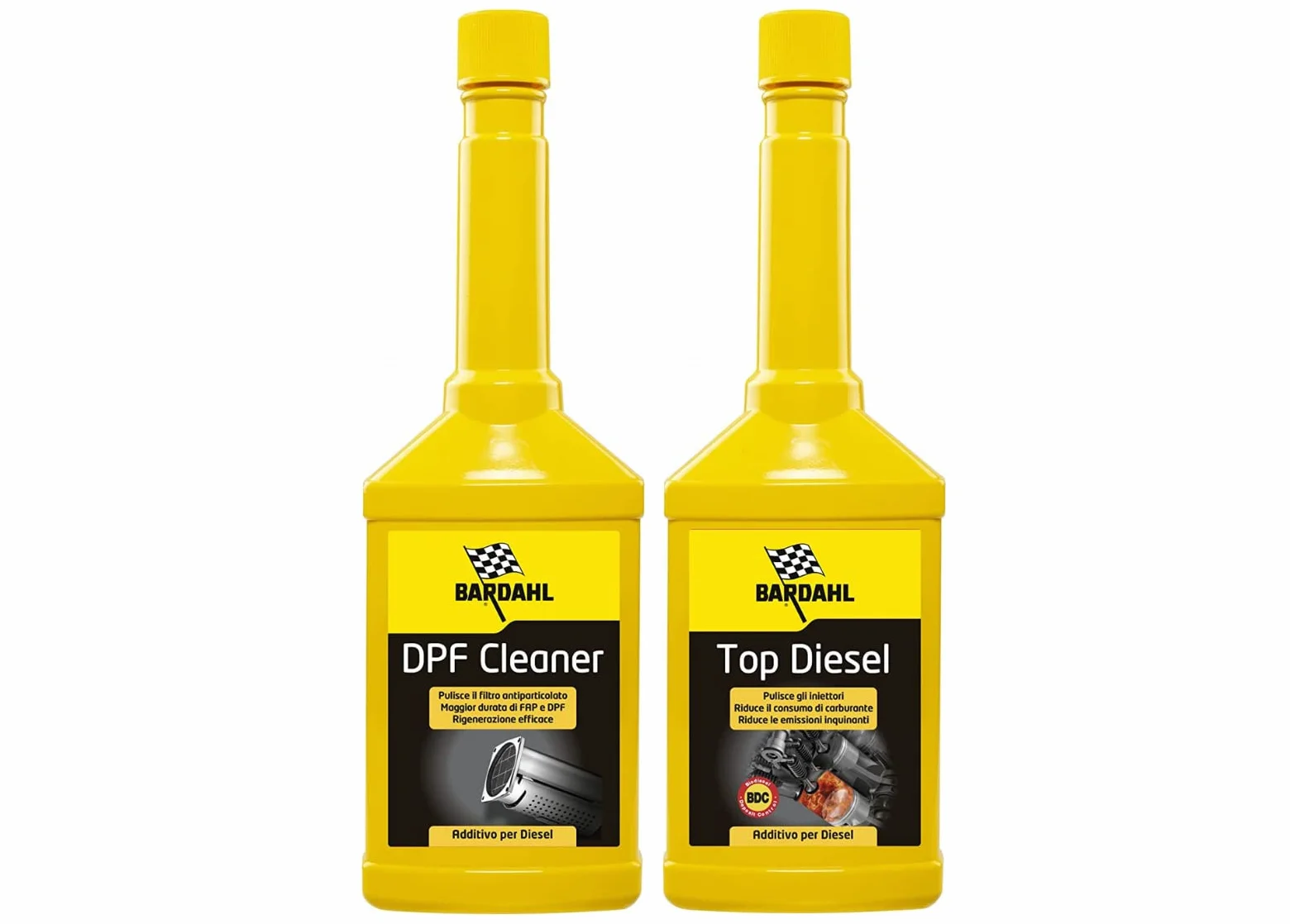 Bardahl - Pack 2X, Additivo per Gasolio Dpf Cleaner + Top Diesel, Pulisce FAP e Iniettori di Auto Diesel, Allunga la Vita del Dpf, Riduce Il Consumo di Carburante e di Emissioni Inquinanti, 2 x 250ml