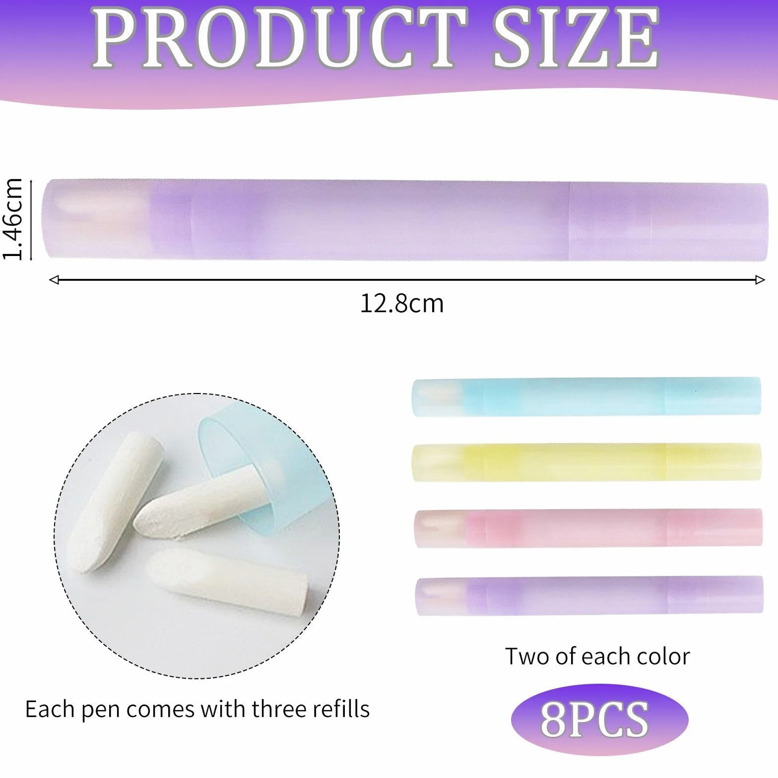 Penna Per Strumenti Per La Pulizia Delle Unghie Da 8 Pezzi, Penna Per La Correzione Dei Bordi Delle Unghie, Penna Per La Pulizia Dello Smalto Multifunzione, Strumento Per Nail Art.