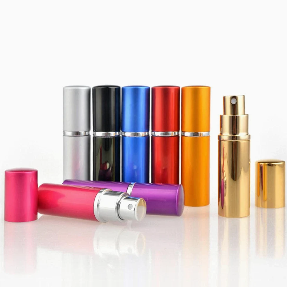 Porta Profumo da Viaggio Boccette Profumi Vuoti Ricaricabilebottiglia di Parfum Vuota del Parfum della Bottiglia del Mini del Profumo di 6Ml Riutilizzabile-8 Pezzi_10Ml Gold Gold.