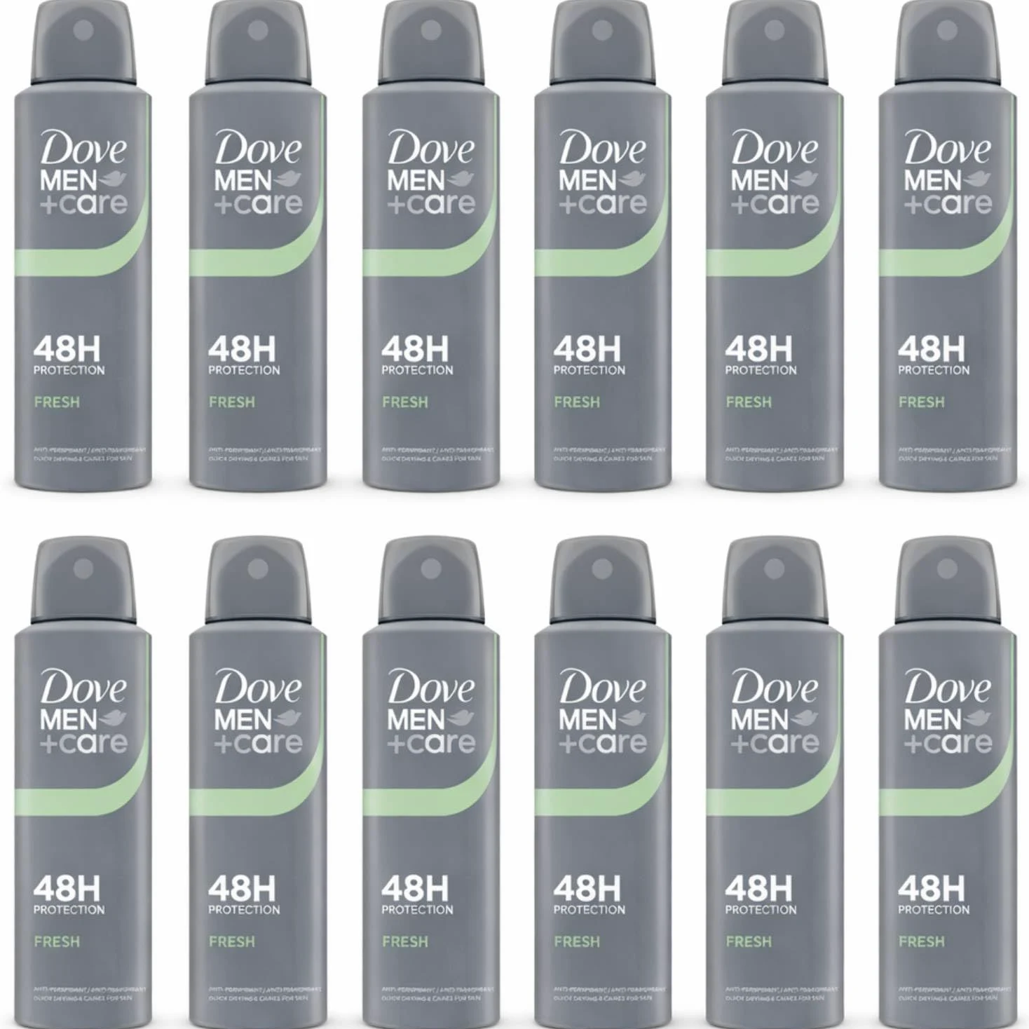 Dove Men+Care Fresh Deodorante Spray Anti-Traspirante 48H, Anti-Macchie, con Vitamina E e 1/4 di Crema Idratante, 150 ml (12)