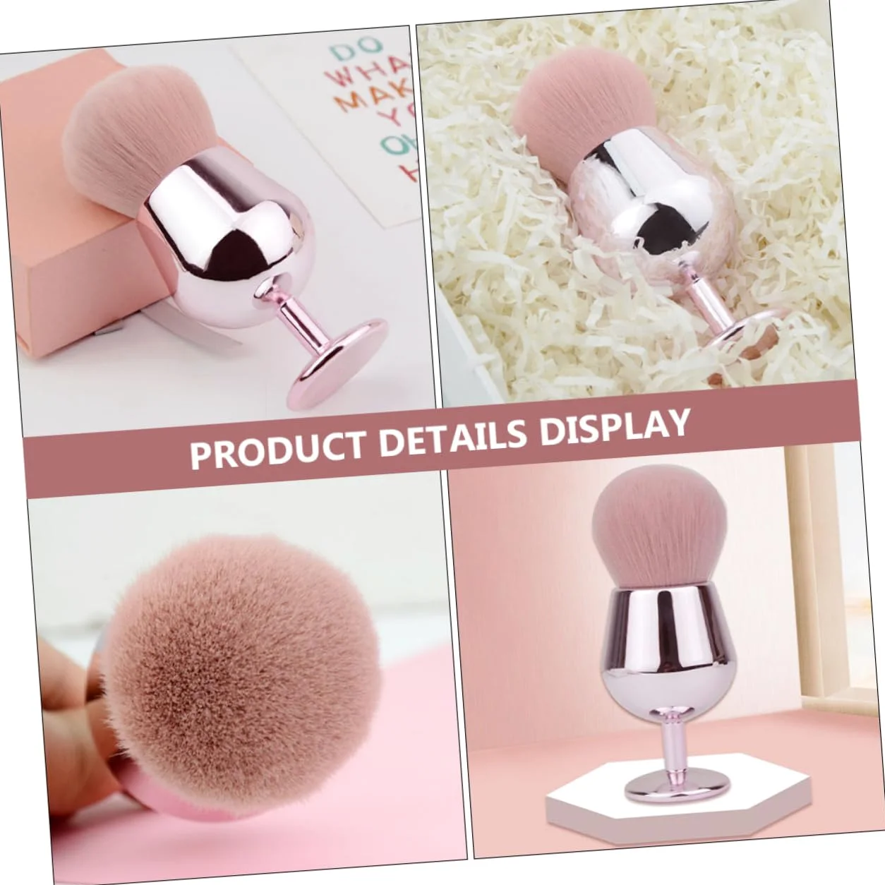 MAGICLULU 3 Pezzi Pennello Per Il Trucco Blush Pennello Per Il Viso Per Sintetici Sciolti Morbido Setoso Non Perde Per Donne E Ragazze