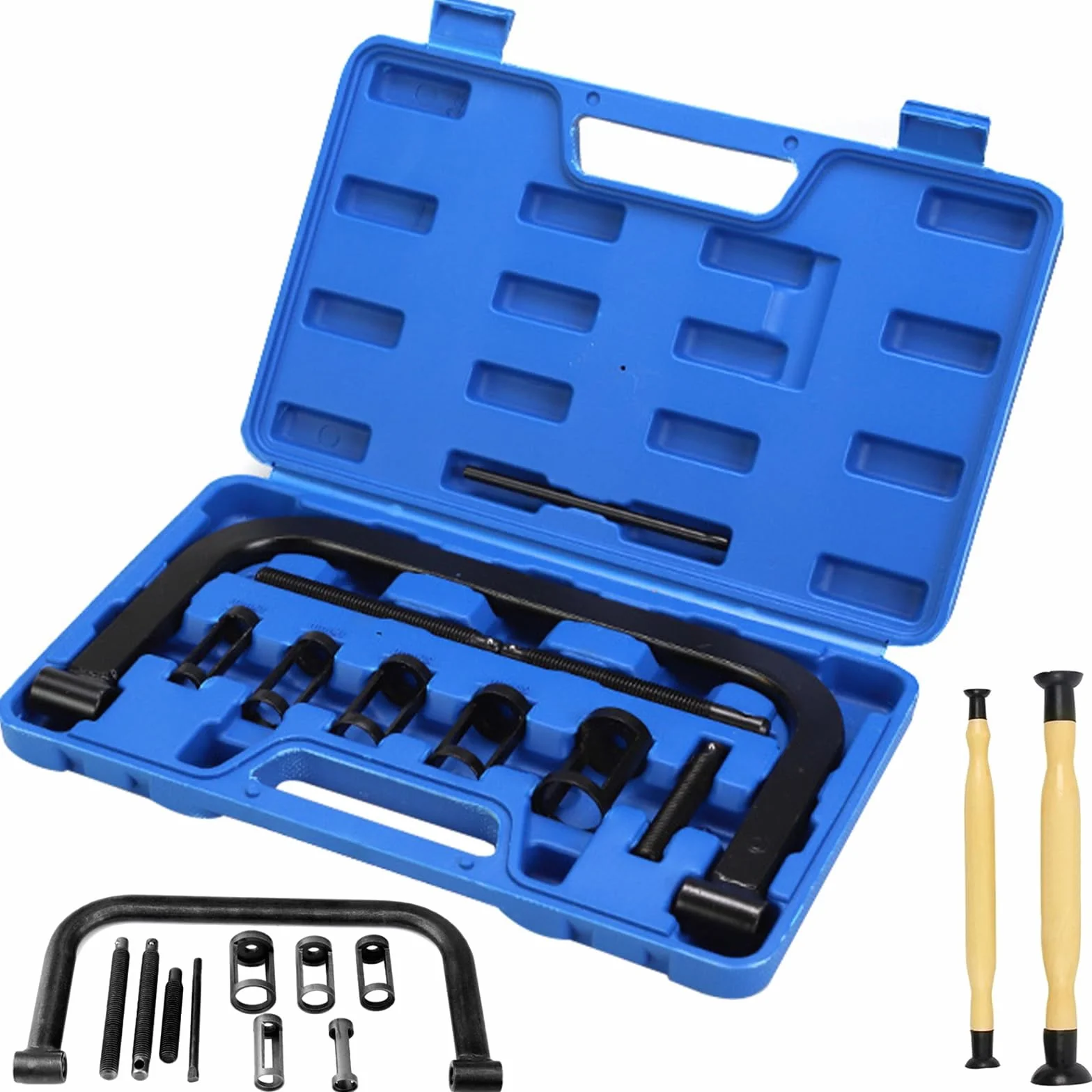 12 Pezzi Compressore Molle della Valvola Kit, Compressore Molla Valvola con Parti di Macinazione della Valvola, Compressore Auto Accessori, Kit Attrezzi Moto, per Moto Furgoni Auto