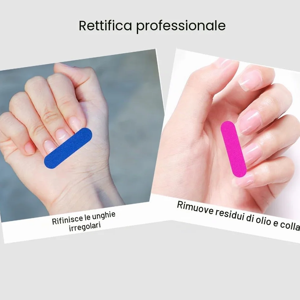 Lime per Unghie, 10 Pezzi Mini Lime per Unghie Professional Double Face, Strumenti di Manicure, per Uso Domestico e Salone