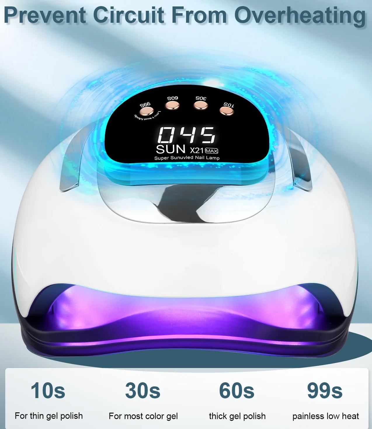 320W Lampada UV LED Unghie, Professionale 72 sfere di lampada a LEDs, Semipermanente Curare Rapidamente Pedicure Fornetto per Tutti i Smalti, Automatico Sensore per Manicure a Casa e in Salone