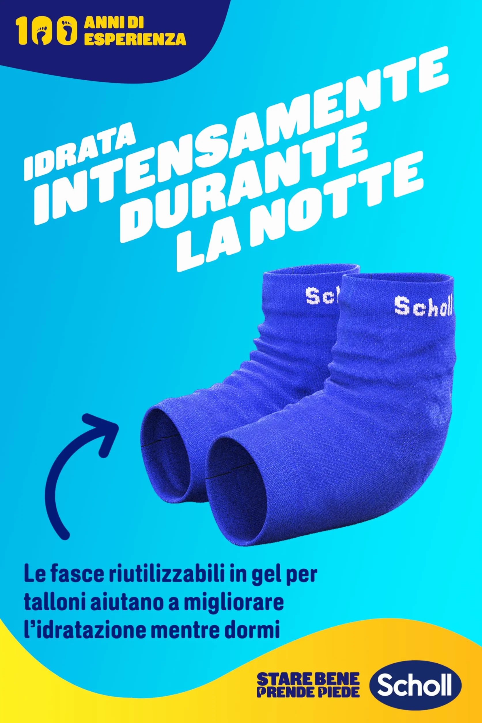 Scholl Overnight Foot Renewal Kit, Crema Piedi con Urea 5% e Calzini Riutilizzabili
