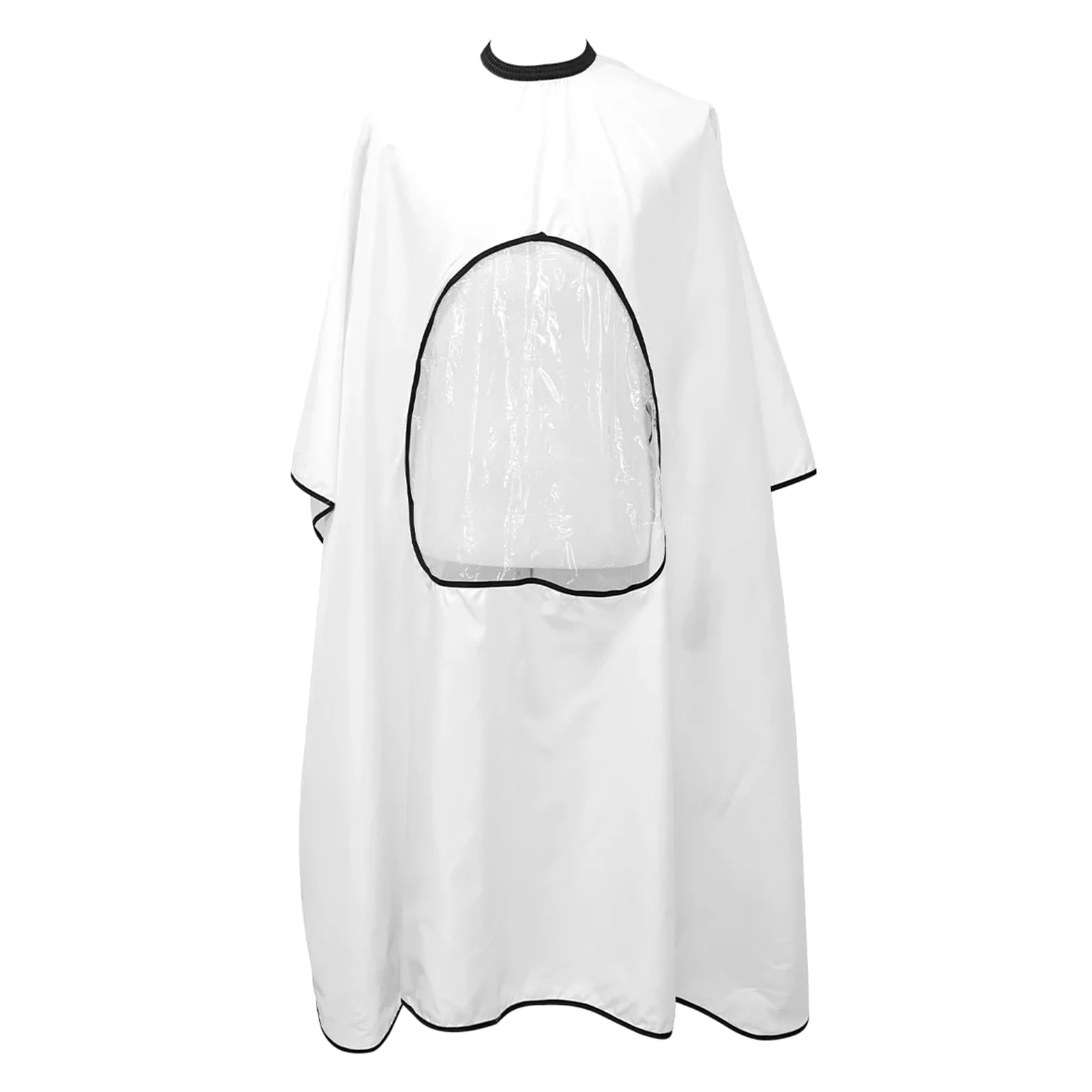Capo Barbiere Mantella da parrucchiere da 3 pezzi Mantella da barbiere Finestra di visualizzazione trasparente Mantello for taglio di capelli impermeabile Prospettiva Grembiule da barbiere(White)