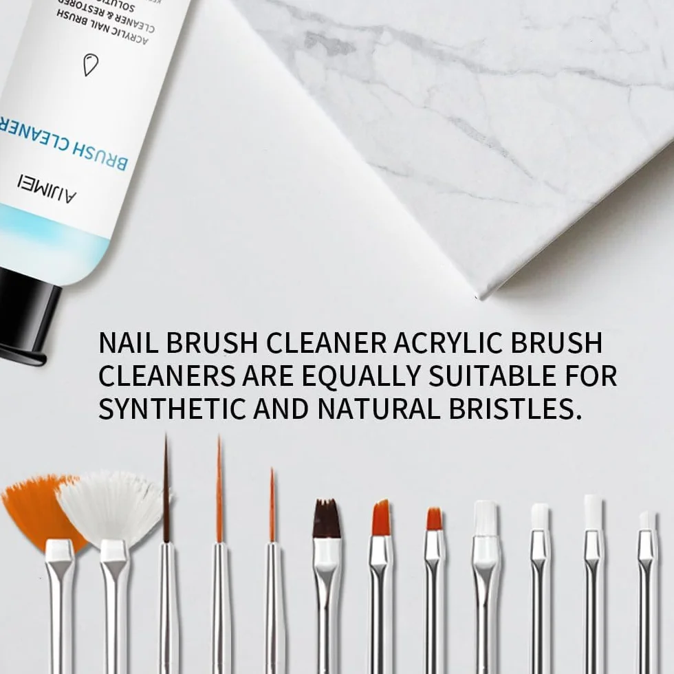 Acrylic Nail Brush Cleaner,Brush Cleaner 58ml/2fl.oz,Detergente per Pennelli Unghie,Con Tazza Cotton Pads,Rimuove Efficacemente tutti i Residui di Pennello Unghie Nail Art
