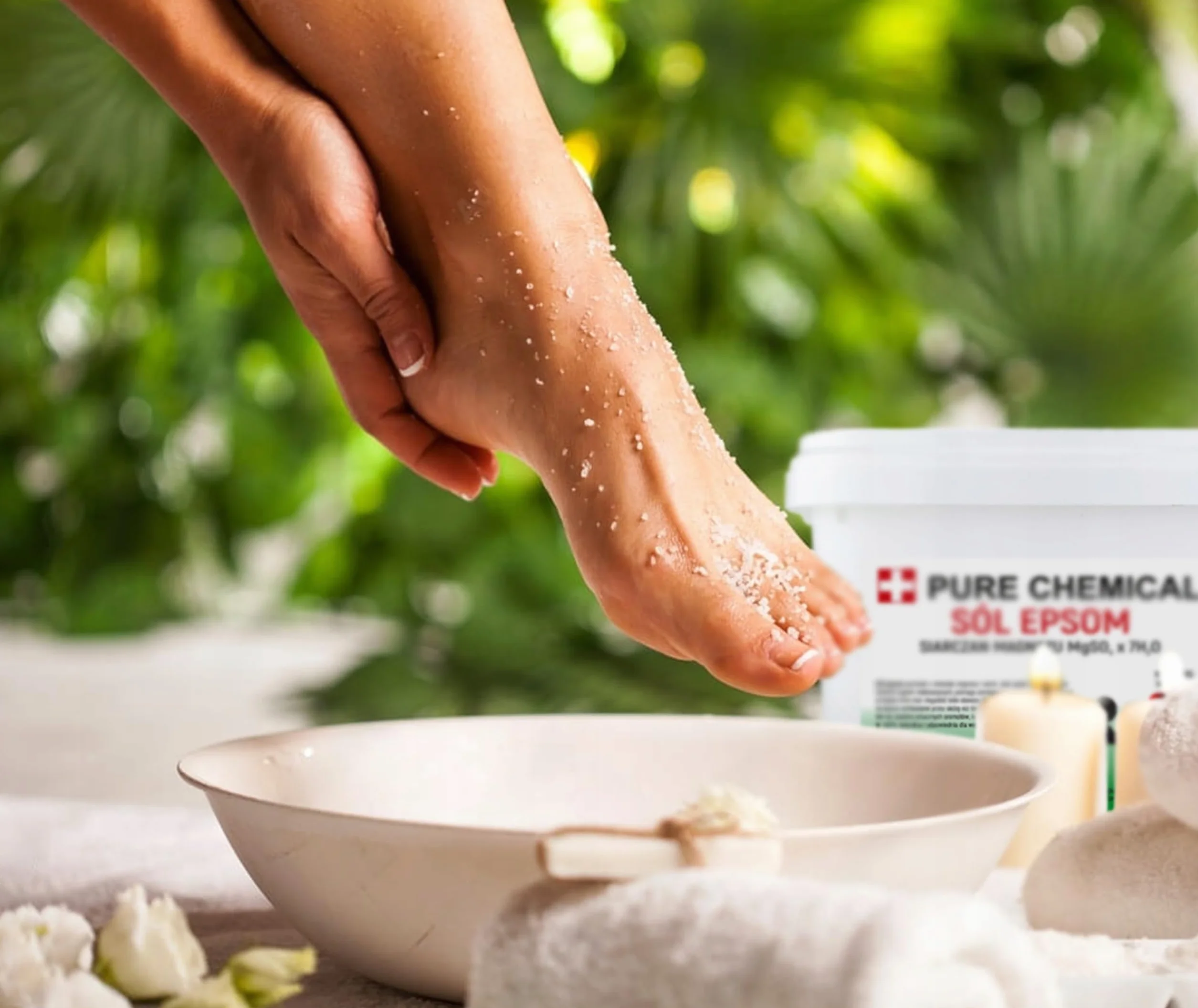 CHOSA Sale di Epsom 5kg - Solfato di Magnesio Naturale per Relax, Corpo e SPA - Cristalli Purissimi per Benessere - Sali per Bagni - Pelle Liscia - Rilassamento Muscolare