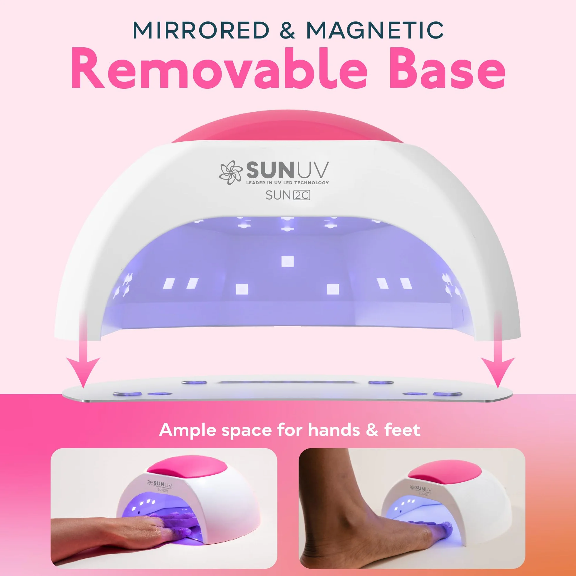 SUNUV Lampada UV LED Professionale per Unghie Gel Semipermanente, Sensore Avvio Automatico, 4 Timer 10s/30s/60s/90s