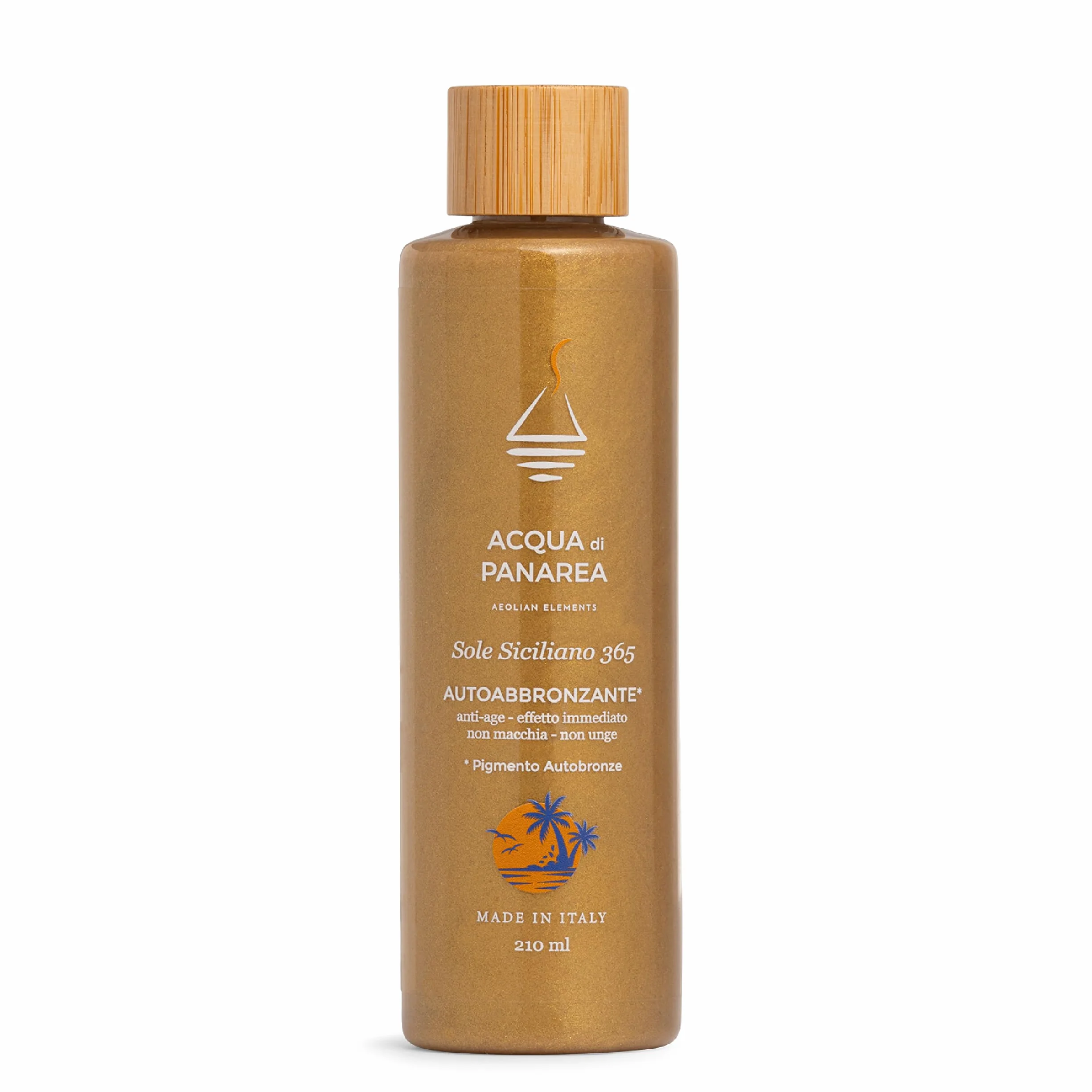 ACQUA DI PANAREA Sole Siciliano 365 Siero Crema Autoabbronzante Viso e Corpo Illuminante, Gocce Autoabbronzanti Viso Antirughe Idratante Con DHA e Acqua Termale Vulcanica 210 ml