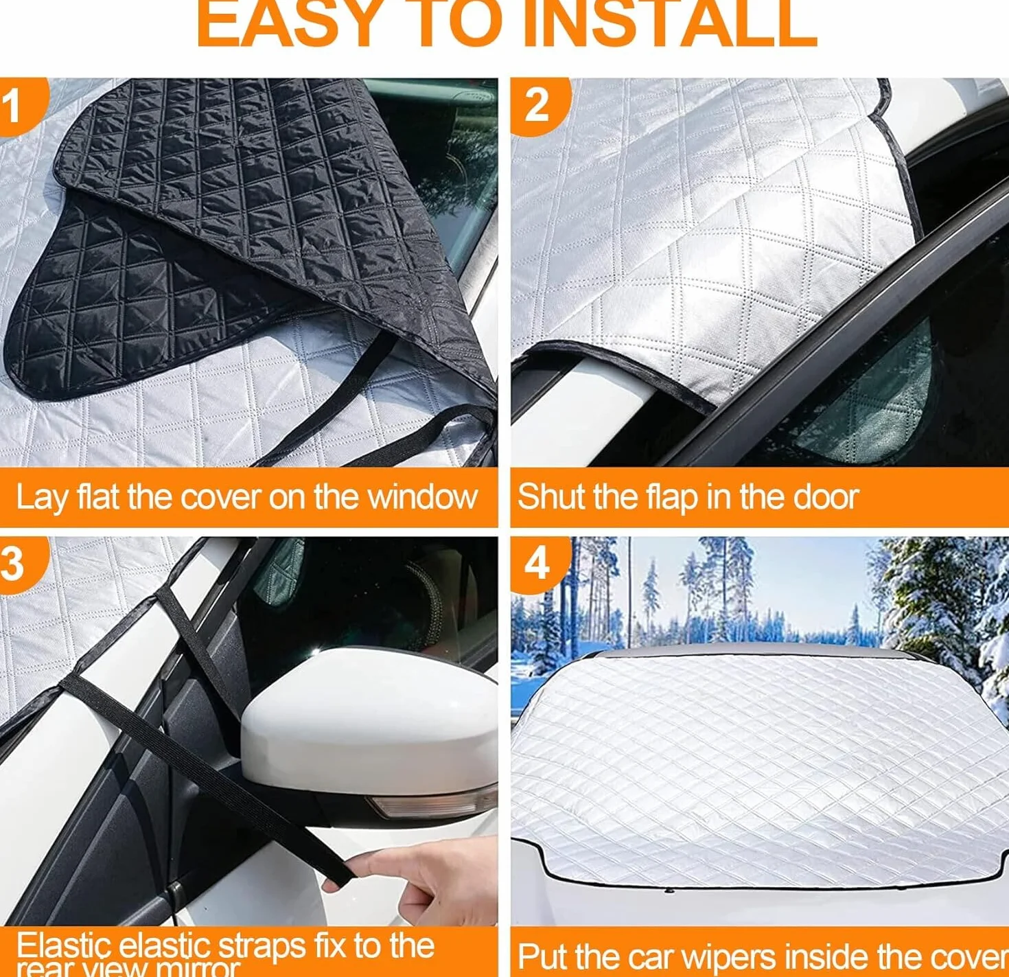 Parasole Auto Parabrezza 2026 con 8 Magneti Copriparabrezza Pieghevole 178 x 150 CM
