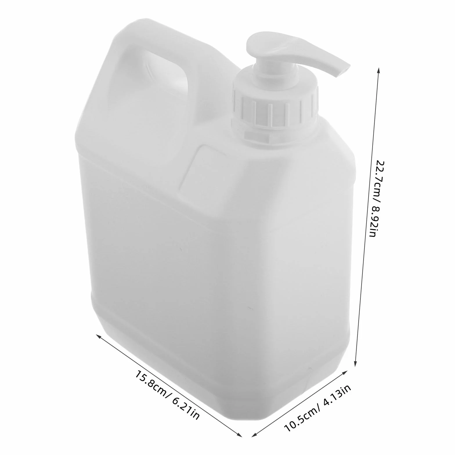 GANAZONO Contenitore in vetro di plastica da 2 l, vuoto con ponte della pompa, shampoo, contenitore per imballaggio, 2 l, con design a pompa, ideale per viaggi, palestra, casa, ecologico e pratico