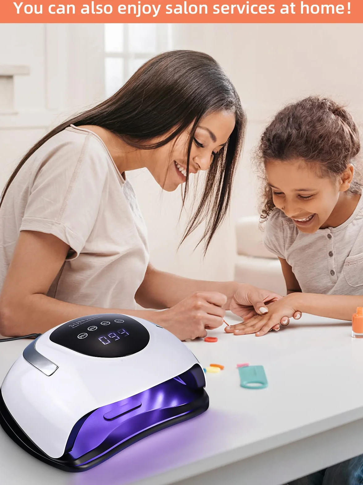 Lampada UV LED Unghie 220W Fornetto Gel Semipermanente 4 Timer Preimpostati Sensore Automatico Touchscreen