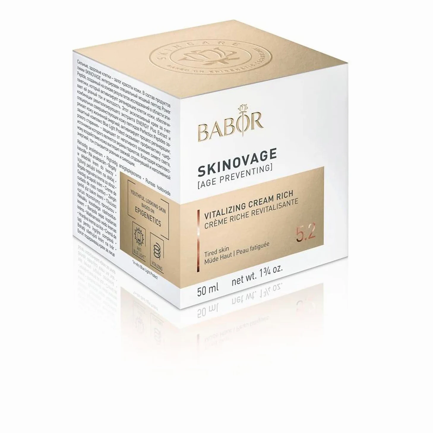 BABOR SKINOVAGE Vitalizing Cream Rich, Crema viso ricca per pelle stanca e spenta, Idratante rivitalizzante, 50 ml