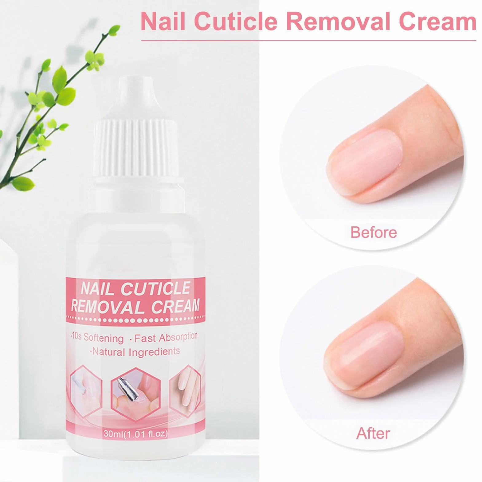 Crema per la rimozione delle cuticole | Kit per la rimozione delle cuticole | Crema rimuovi cuticole emolliente e delicata da 30 ml, ad assorbimento rapido e istantaneo, per mantenere le Skuda