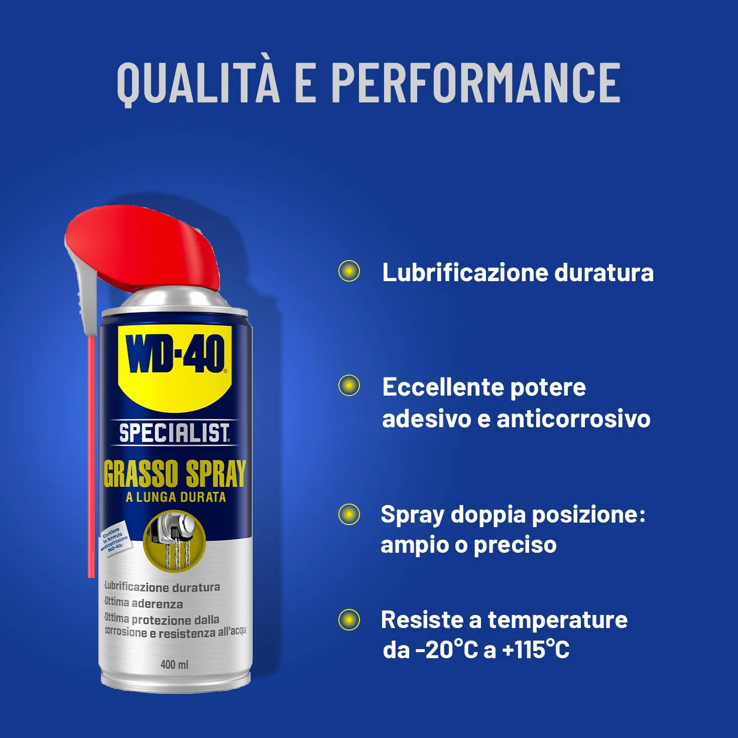 WD-40 Specialist Grasso Spray Lubrificante a lunga durata 400ml