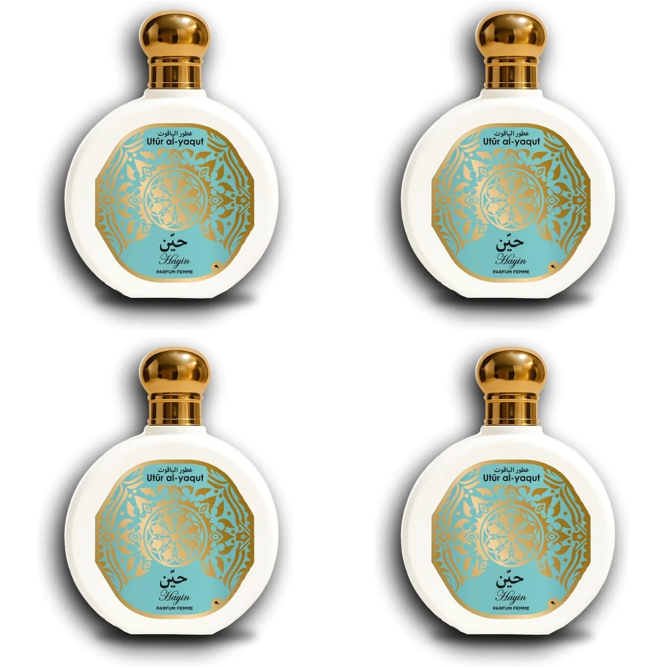Utur Al-Yaqut HAYIN - Profumo da donna, EDP, 100 ml, confezione da 4 pezzi