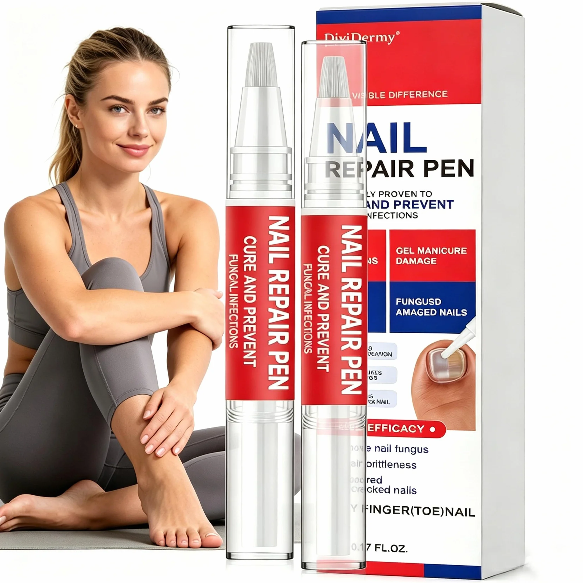 2 Pezzi Penna per la Cura delle Unghie, Set di Nail Care Pen, Nutrire Le Unghie, cura cosmetica delle unghie, Nail Care Pen Portatili per Pulite e Ordinate