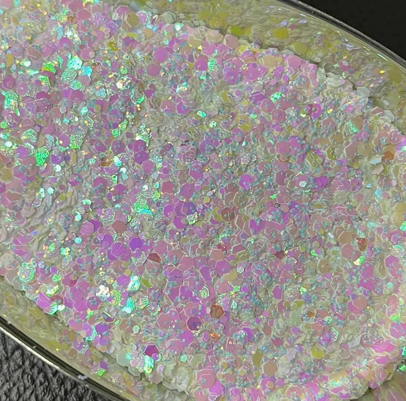 100g 500g Esagonale Formato Della Miscela Colore Della Caramella Occhio Viso Artigianato Unghie artistiche Paillettes Glitter Chunky Bulk Powder-7-500g