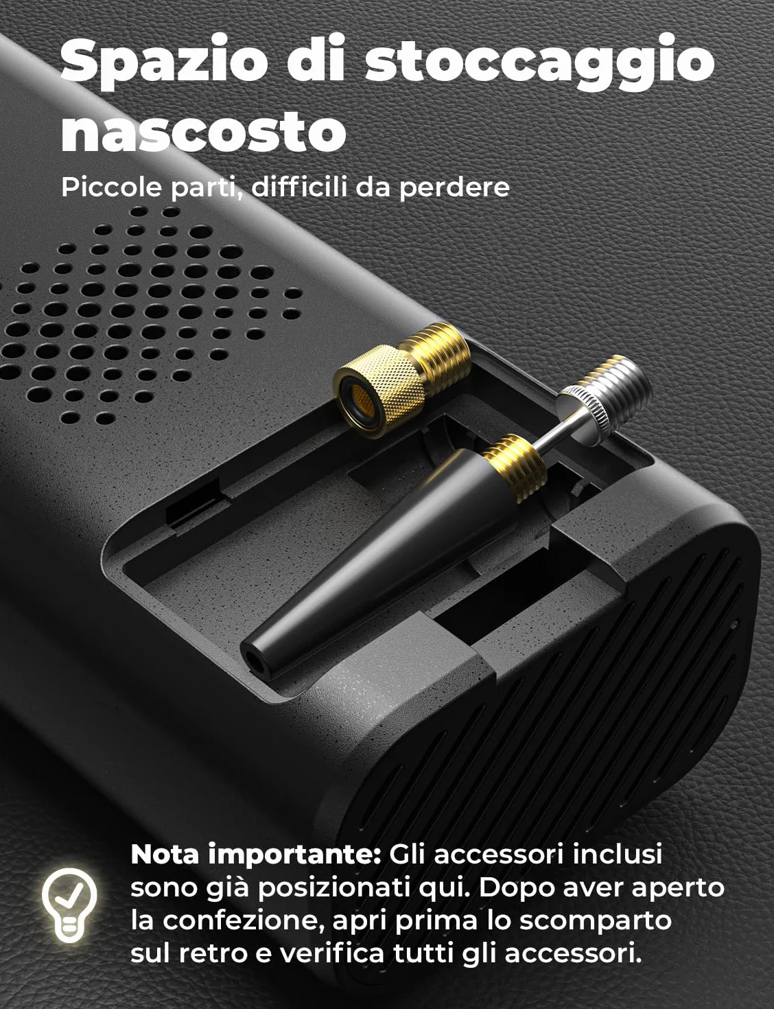 Oasser Compressore Aria Portatile 150PSI 6000mAh Doppio Schermo LCD Spegnimento Automatico Torcia LED