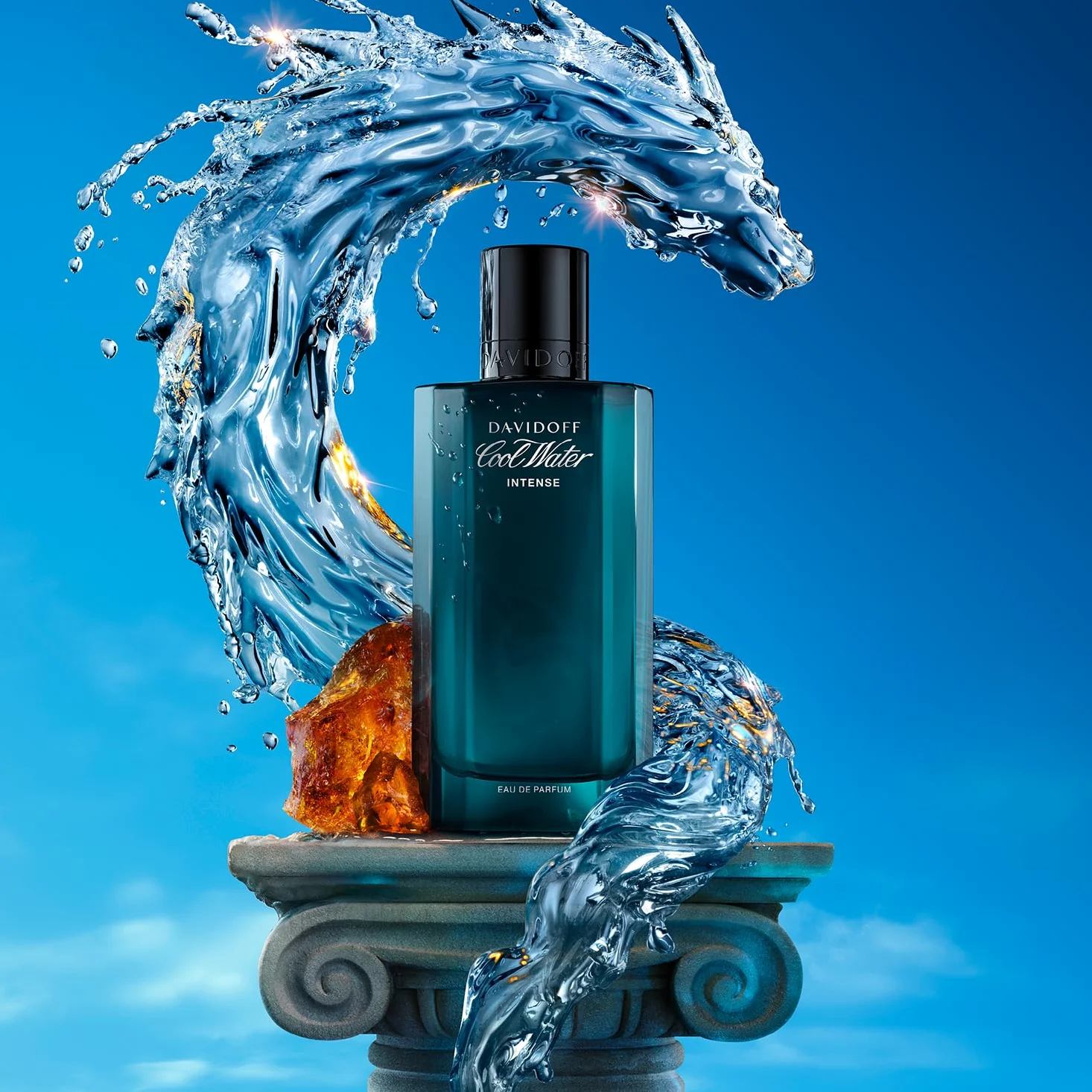 DAVIDOFF Cool Water Intense - Eau de Parfum for Him - Oriental Fragrance with Notes of Green Mandarin, Coconut Water and Amber Accord - High Longevity
