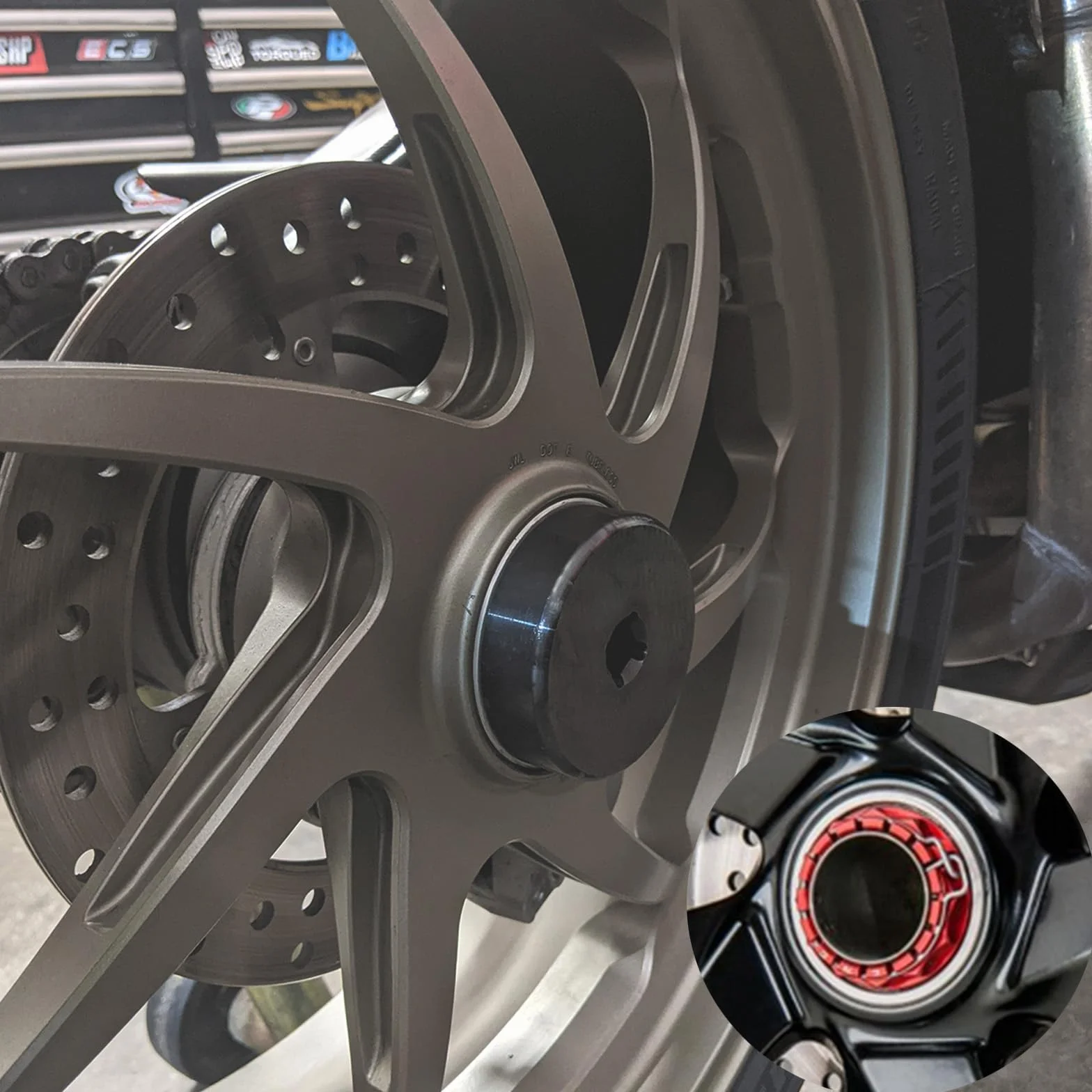 Chiave a bussola poligonale per dadi mozzo ruota posteriore Ducati 1098-1198 Street Fighter Multistrada Panigale Monster Diavel 55 mm 30 mm