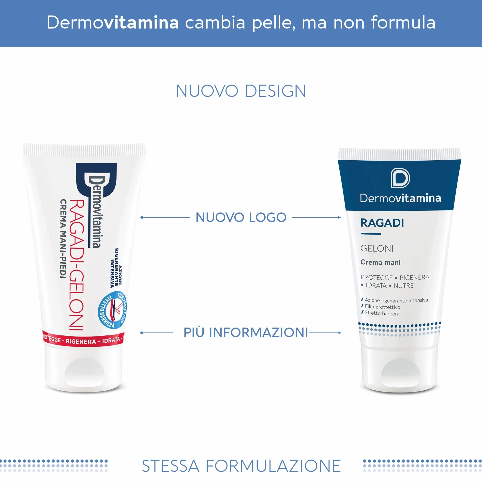 Dermovitamina Crema Mani Riparatrice Pelle Secca Screpolata con Pantenolo Vitamina E Ceramidi 75 ml