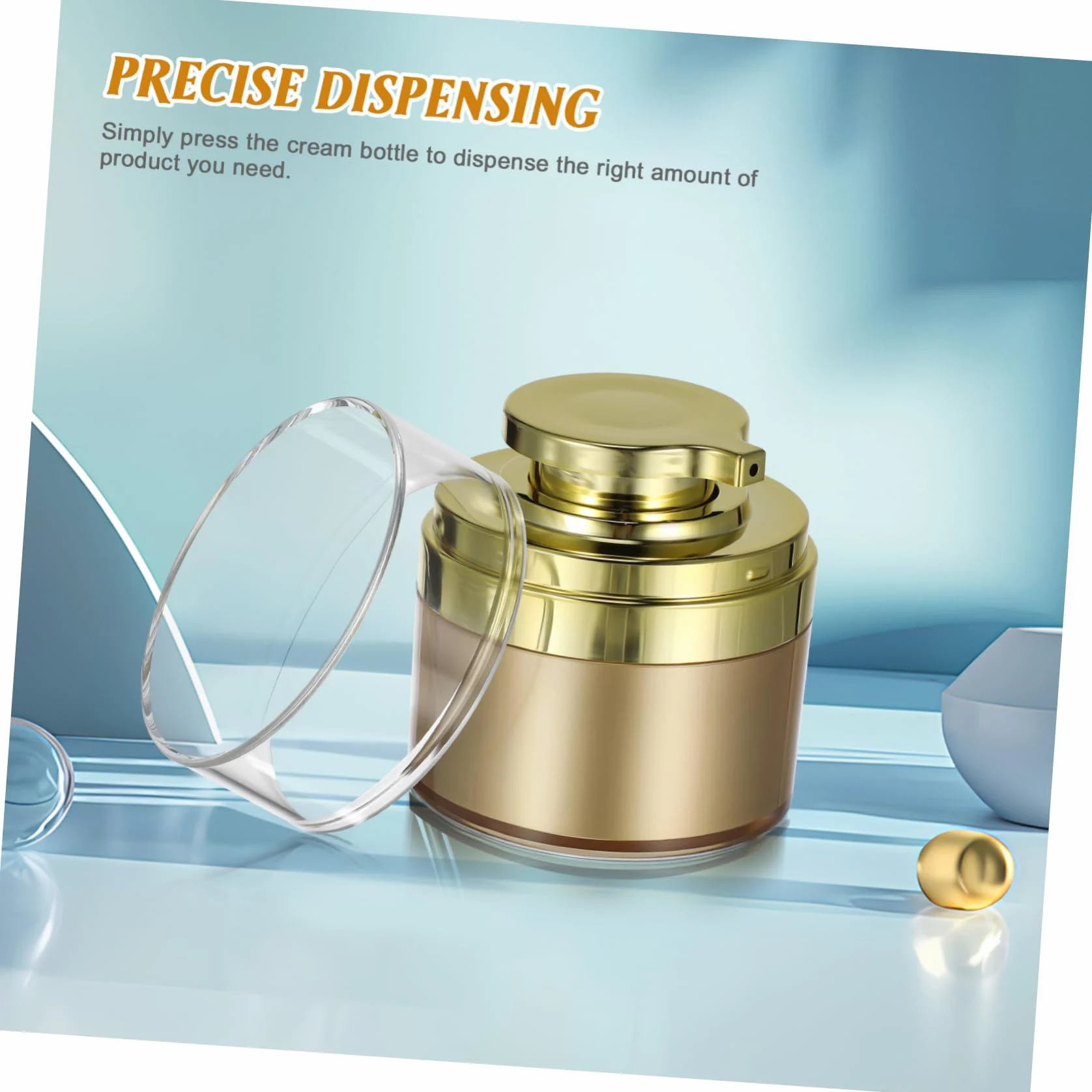 4 Pezzi Flaconi Pompa senza Aria 30ml, Contenitori Ricaricabili in Acrilico e Pp, Chiusura Ermetica, per Viaggio e Cura Quotidiana della Pelle