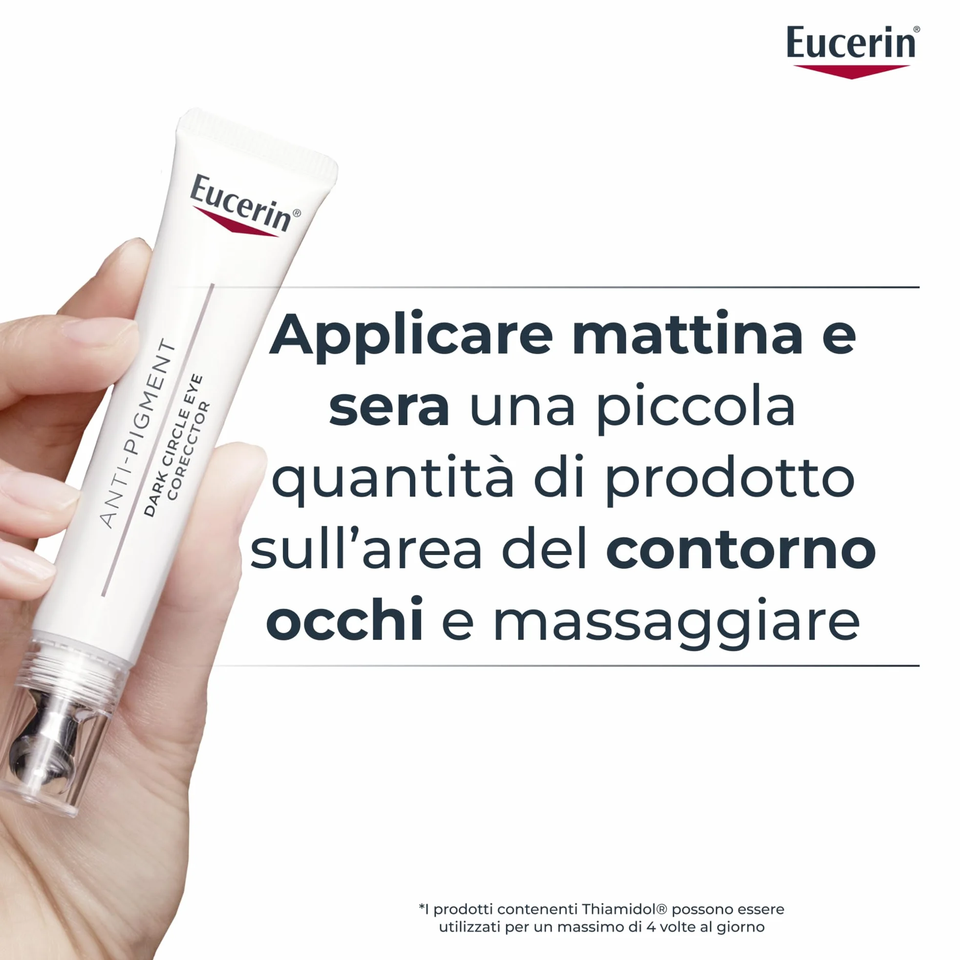 Eucerin Anti-Pigment Contorno Occhi Illuminante Correttore Occhiaie 15 ml, Crema contorno occhi per uno sguardo luminoso, Crema occhiaie brune e bluastre arricchita con Acido Ialuronico