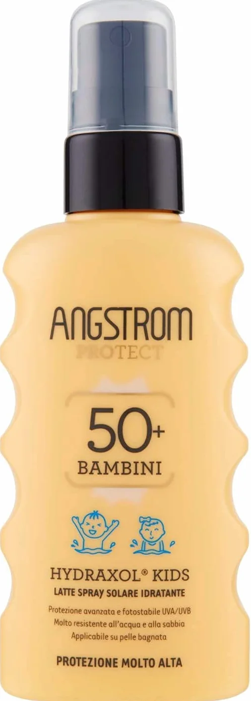 Angstrom Protect Latte Solare Spray Corpo per Bambini, SPF 50+, Azione Idratante e Duratura, Indicata per Pelli Sensibili, 175 ml