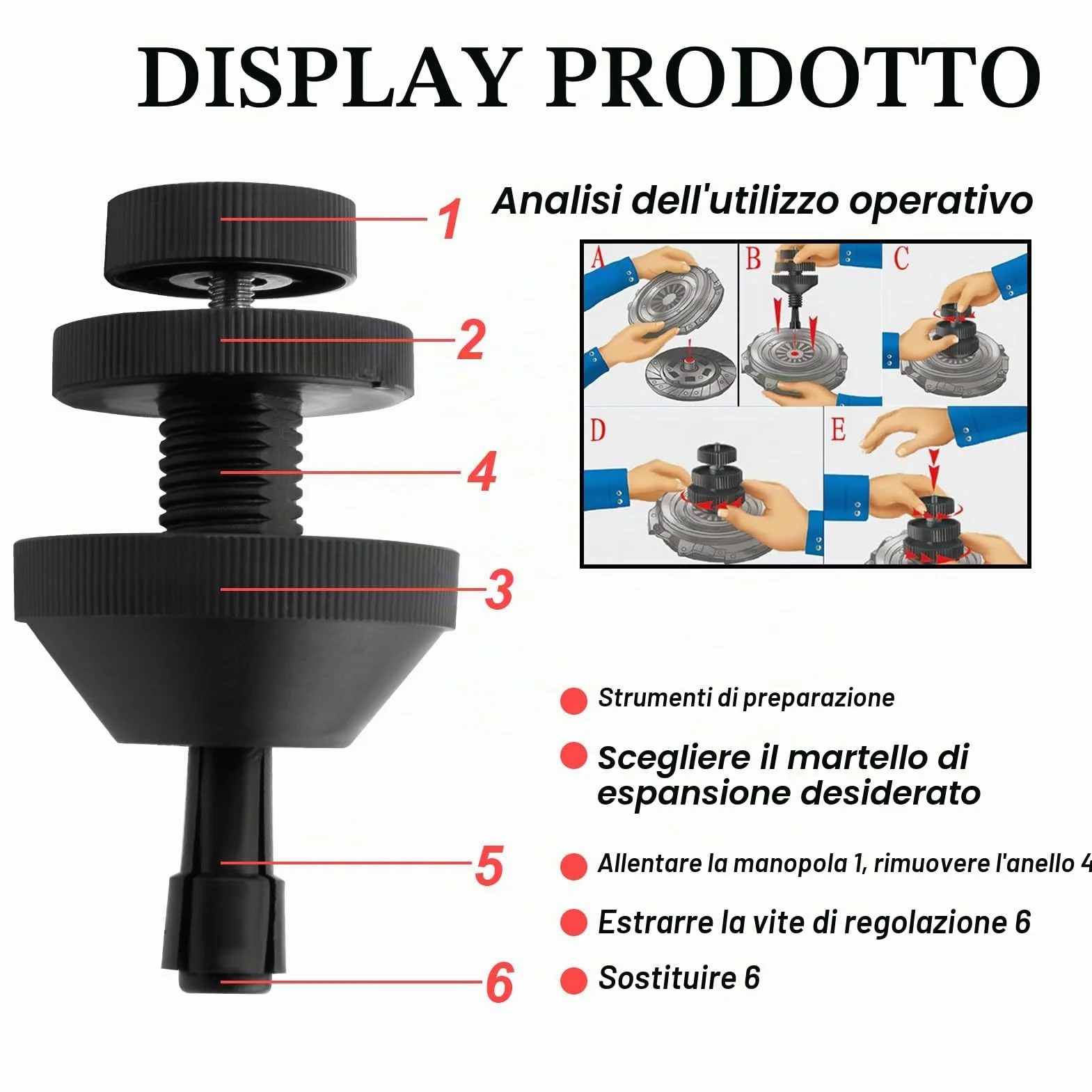 Strumento di Allineamento della Frizione Universale per Auto, Kit Centraggio Disco Frizione