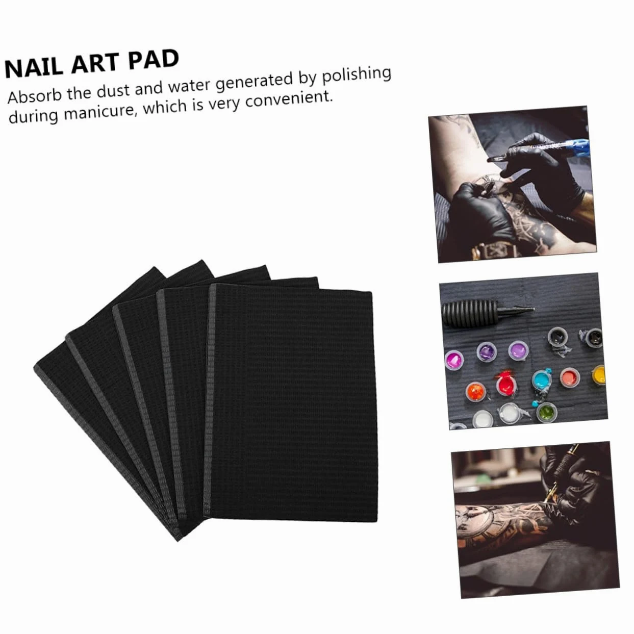 ABOOFAN Tovaglia Monouso per Nail Art in Carta Assorbente Spessa, Set da 125 Pezzi per Saloni di Bellezza, Pedicure e Manicure Professionali, Tappetino da Scrivania Usa e Getta