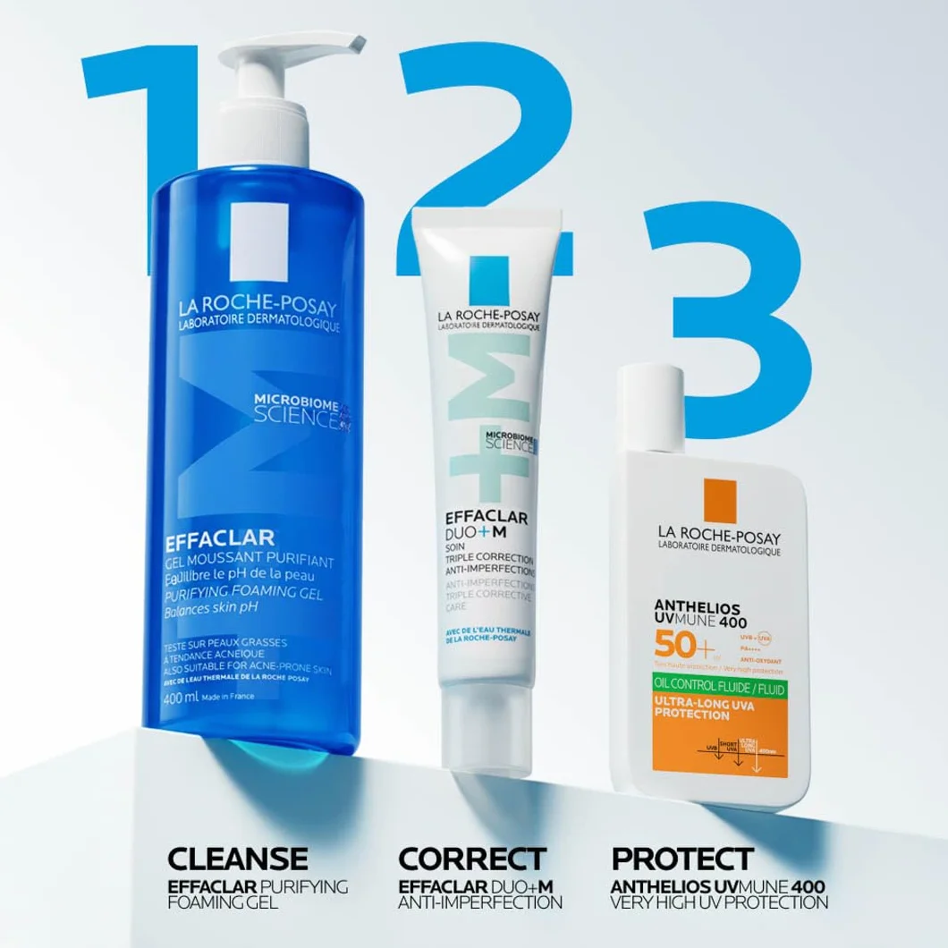 La Roche Posay Effaclar Gel Detergente Schiumogeno per Pelli a Tendenza Acneica Azione Purificante