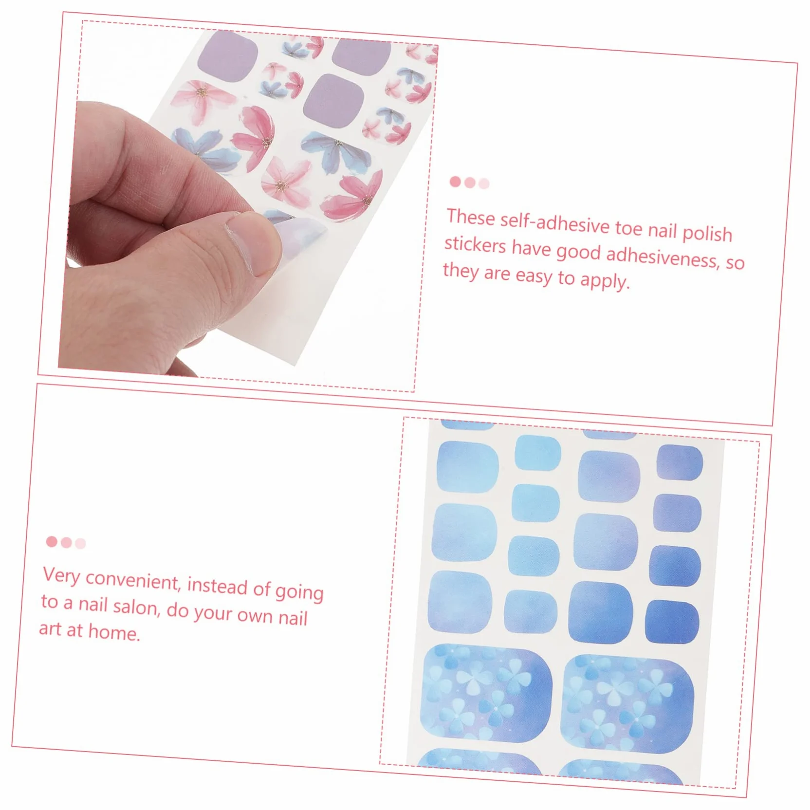 CALLARON 5 Set Adesivi Decorativi Per Unghie Dei Impermeabili Nail Art Per Donne E Ragazze Facili Applicare E Rimuovere Design Unico E Per La Manicure Fogli*5