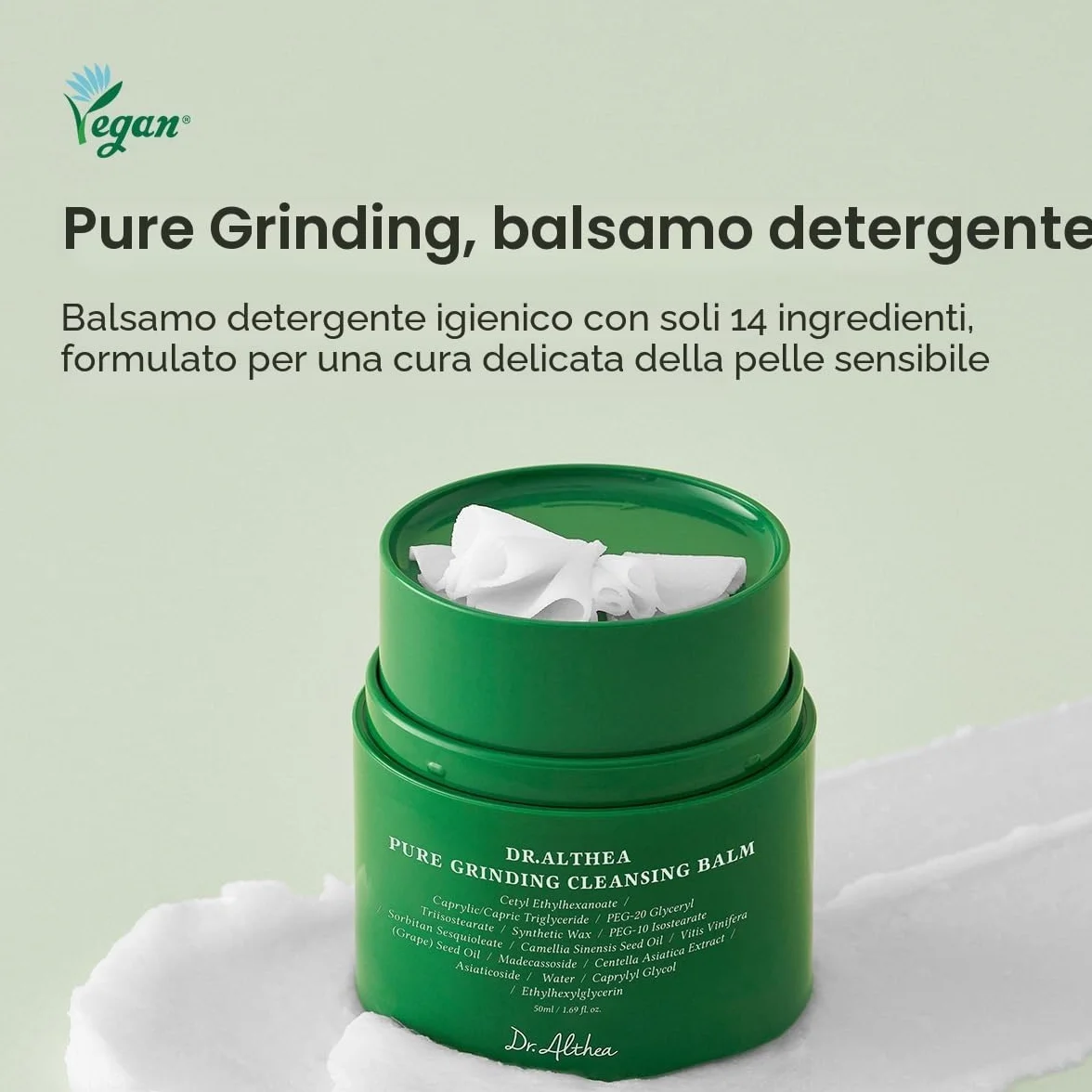 Dr.Althea Pure Grinding Cleansing Balm 50ml olio detergente con madecassoside lenitivo